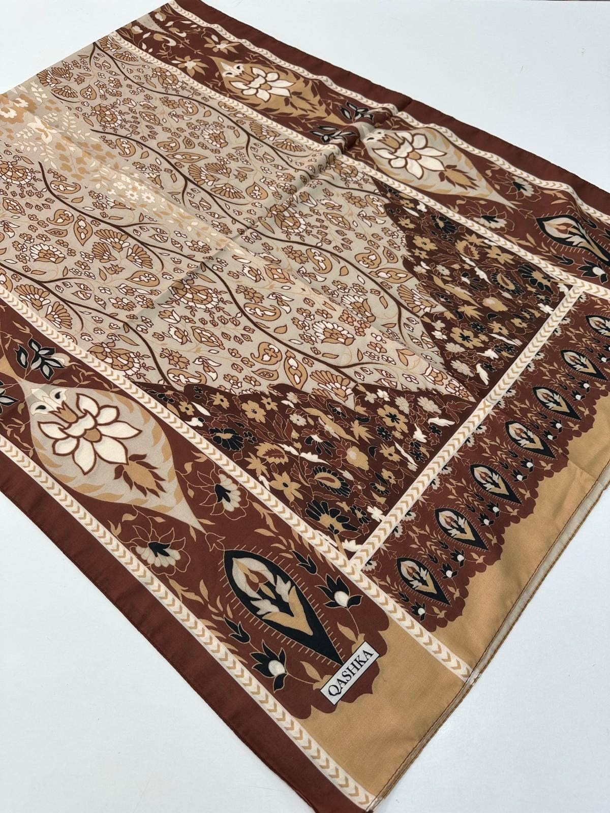 QASHKA Soft Pamuklu Şal Etro Desen LBD1510