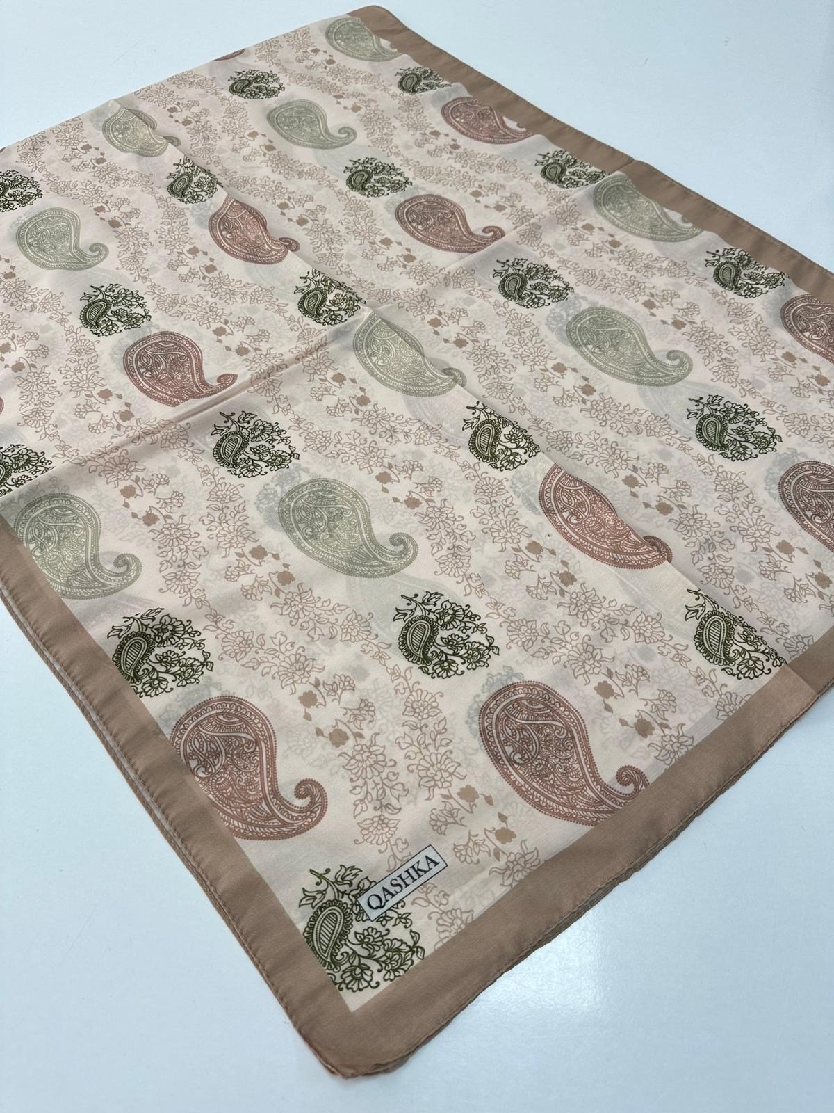 QASHKA Soft Pamuklu Şal Etro Desen LBD1411