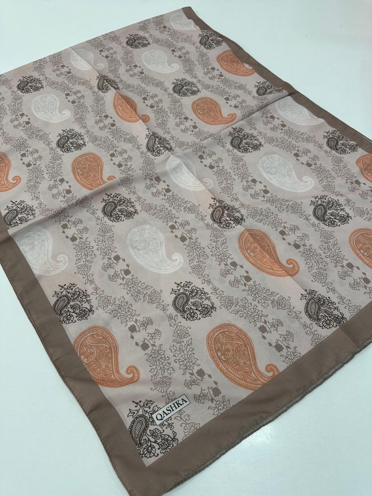QASHKA Soft Pamuklu Şal Etro Desen LBD1414