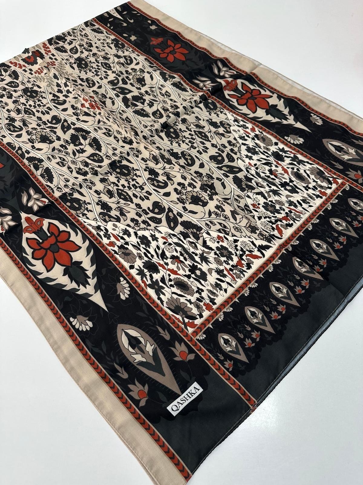 QASHKA Soft Pamuklu Şal Etro Desen LBD1524