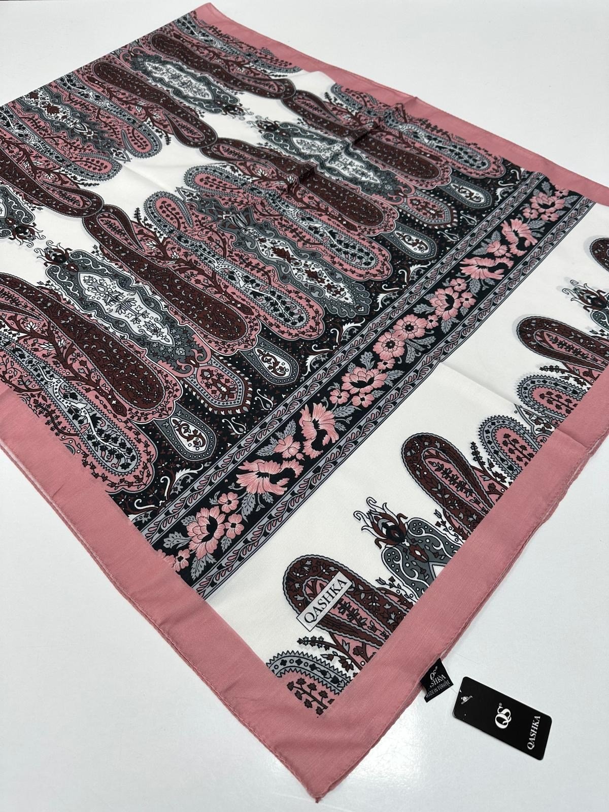 QASHKA Soft Pamuklu Şal Etro Desen LBD0614