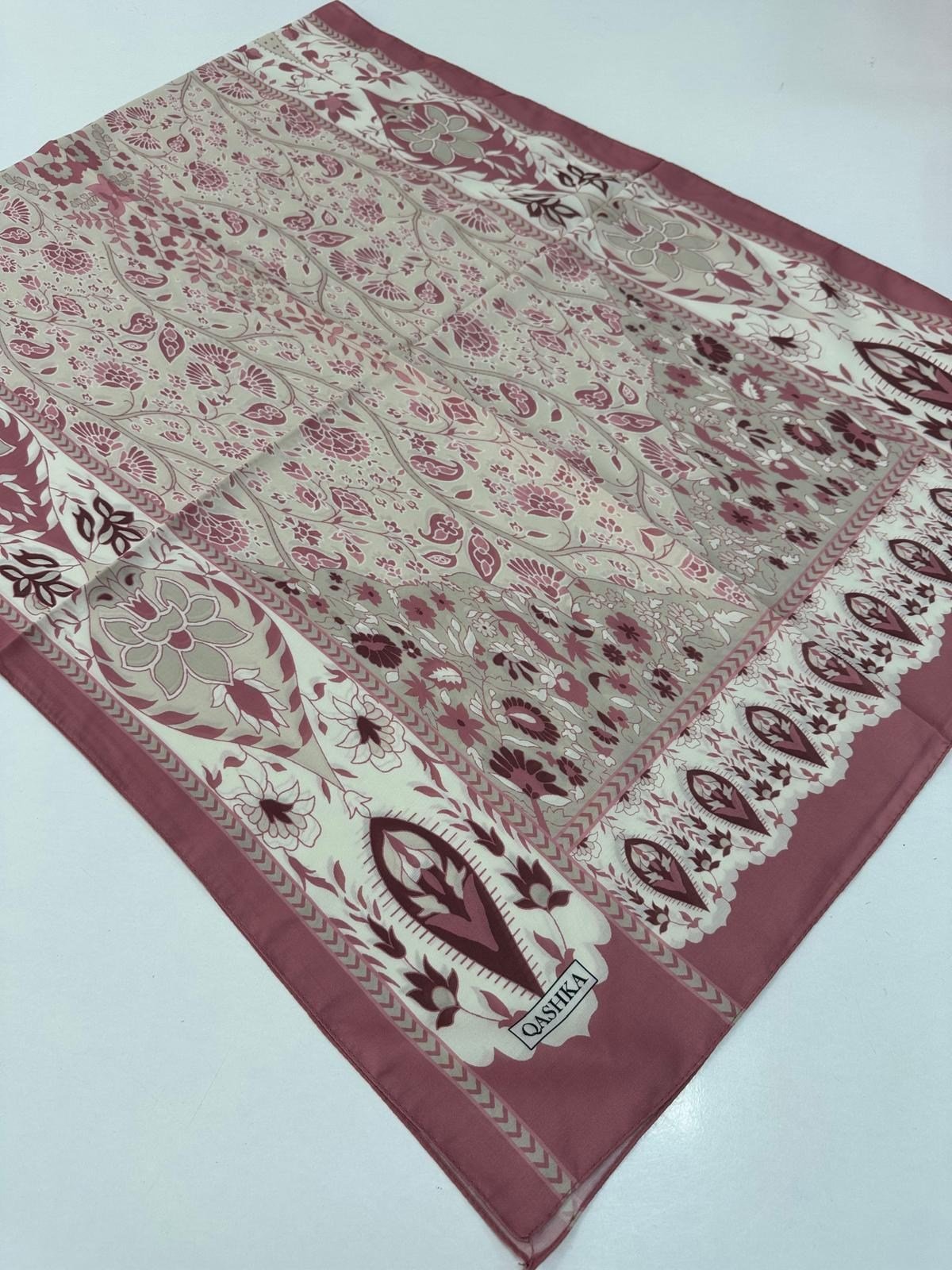 QASHKA Soft Pamuklu Şal Etro Desen LBD1502