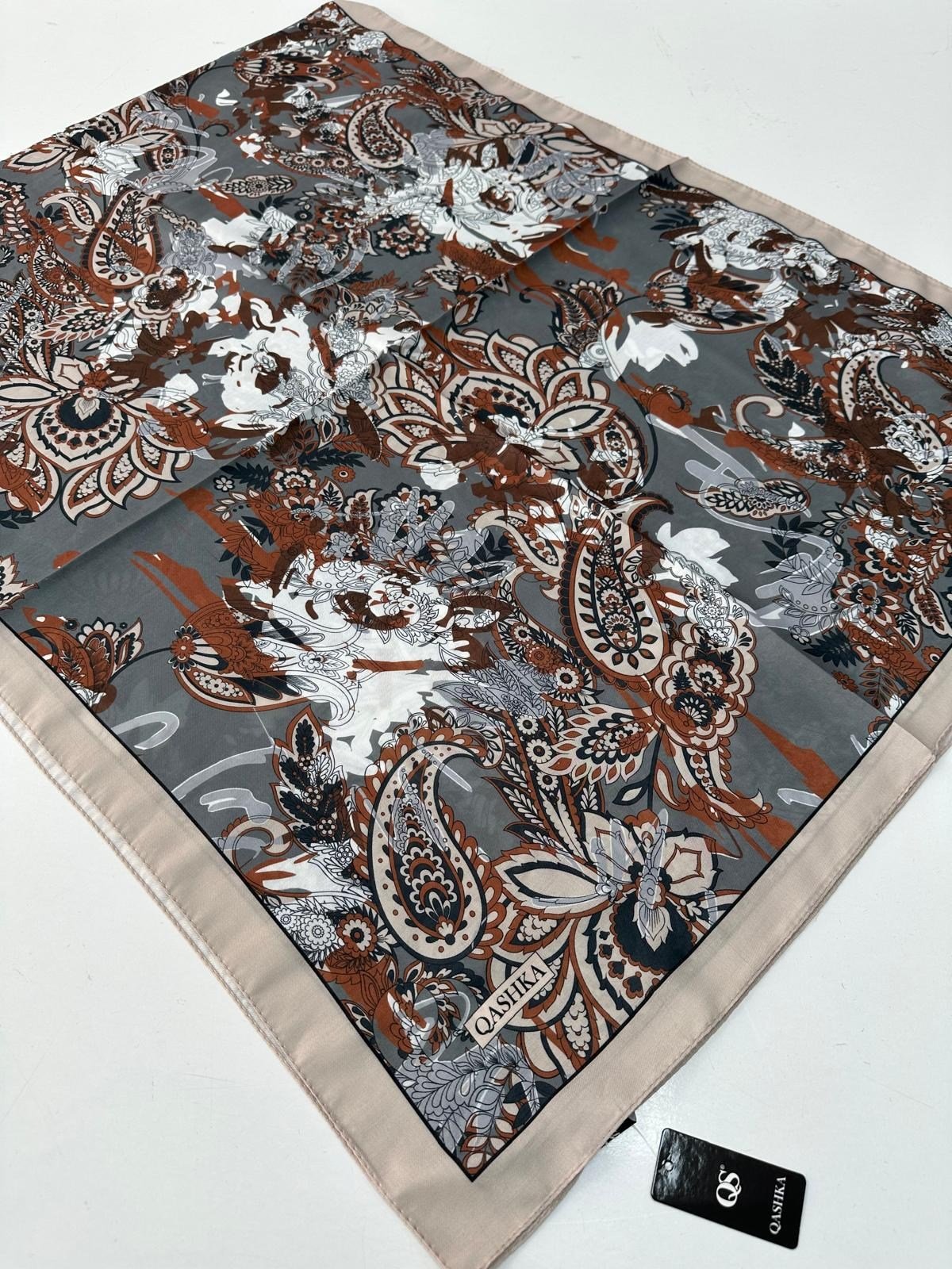 QASHKA Soft Pamuklu Şal Etro Desen LBD1221
