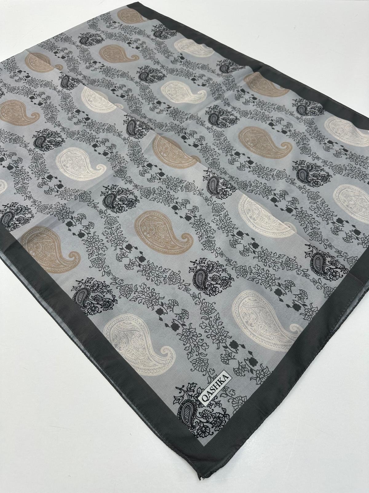 QASHKA Soft Pamuklu Şal Etro Desen LBD1402