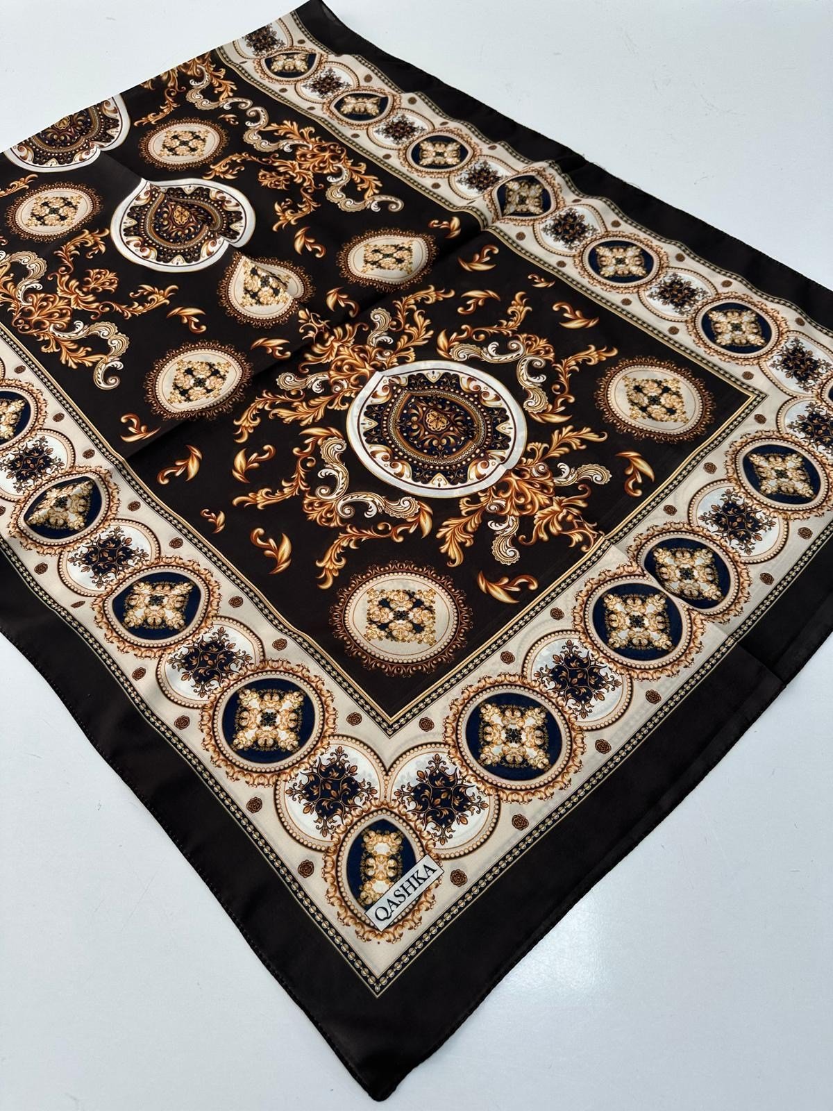 QASHKA Soft Pamuklu Şal Etro Desen LBD1312