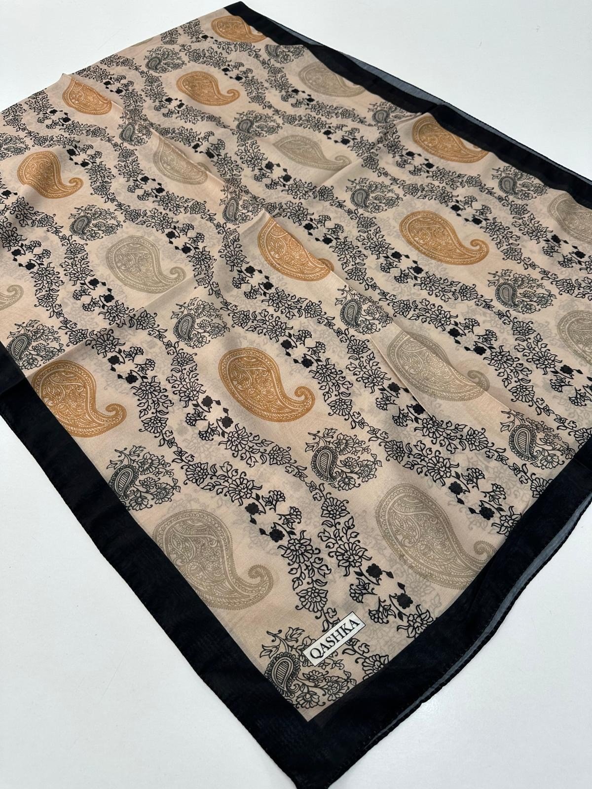 QASHKA Soft Pamuklu Şal Etro Desen LBD1407