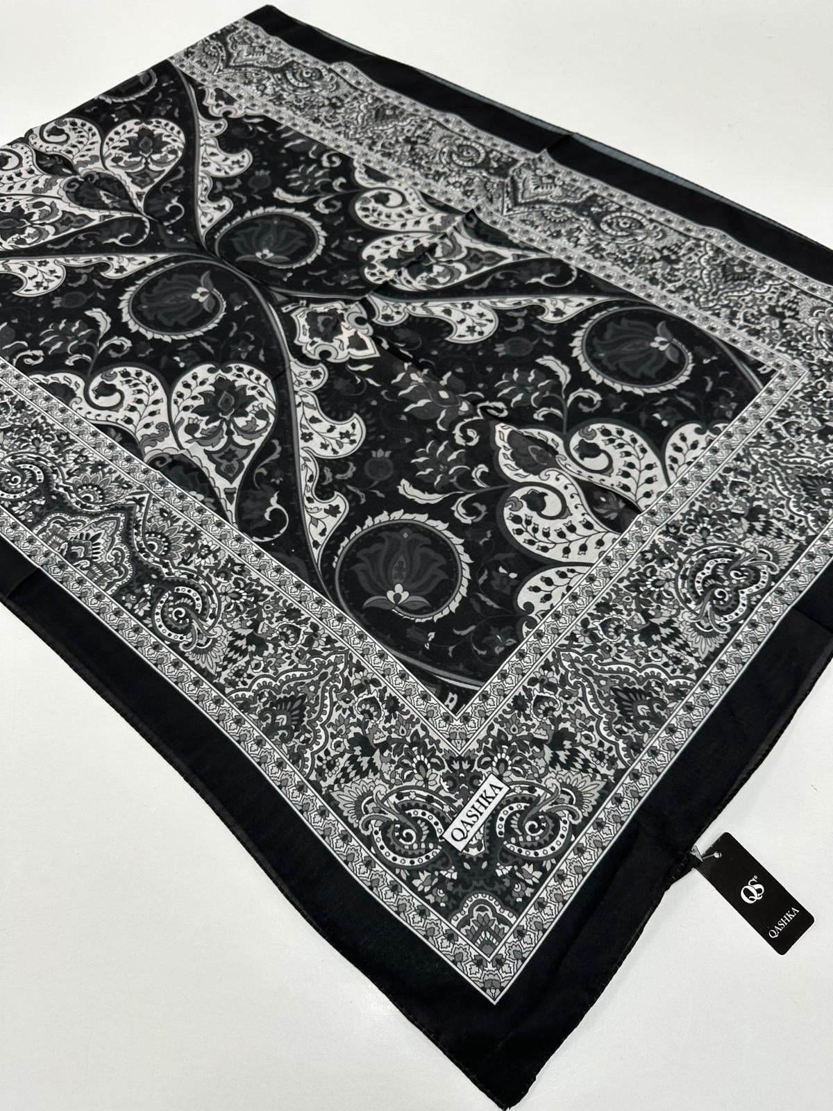 QASHKA Soft Pamuklu Şal Etro Desen LBD0401