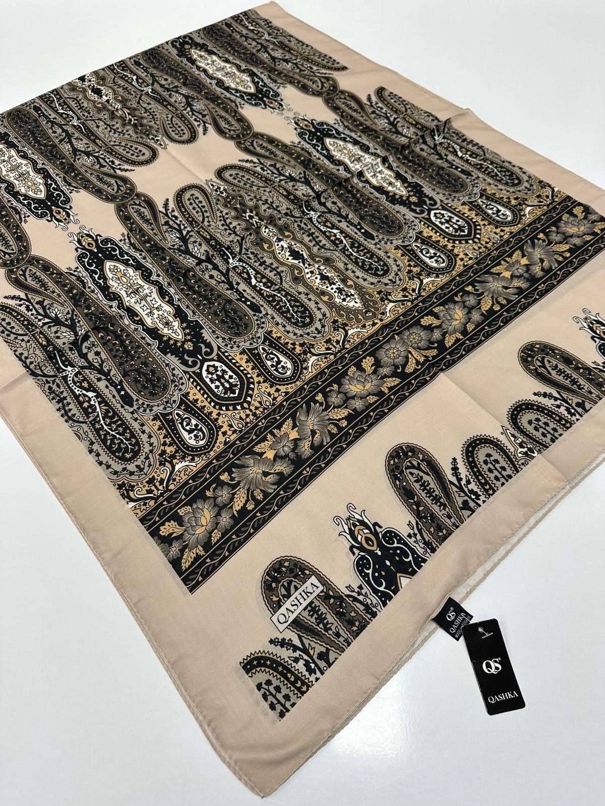 QASHKA Soft Pamuklu Şal Etro Desen LBD0612