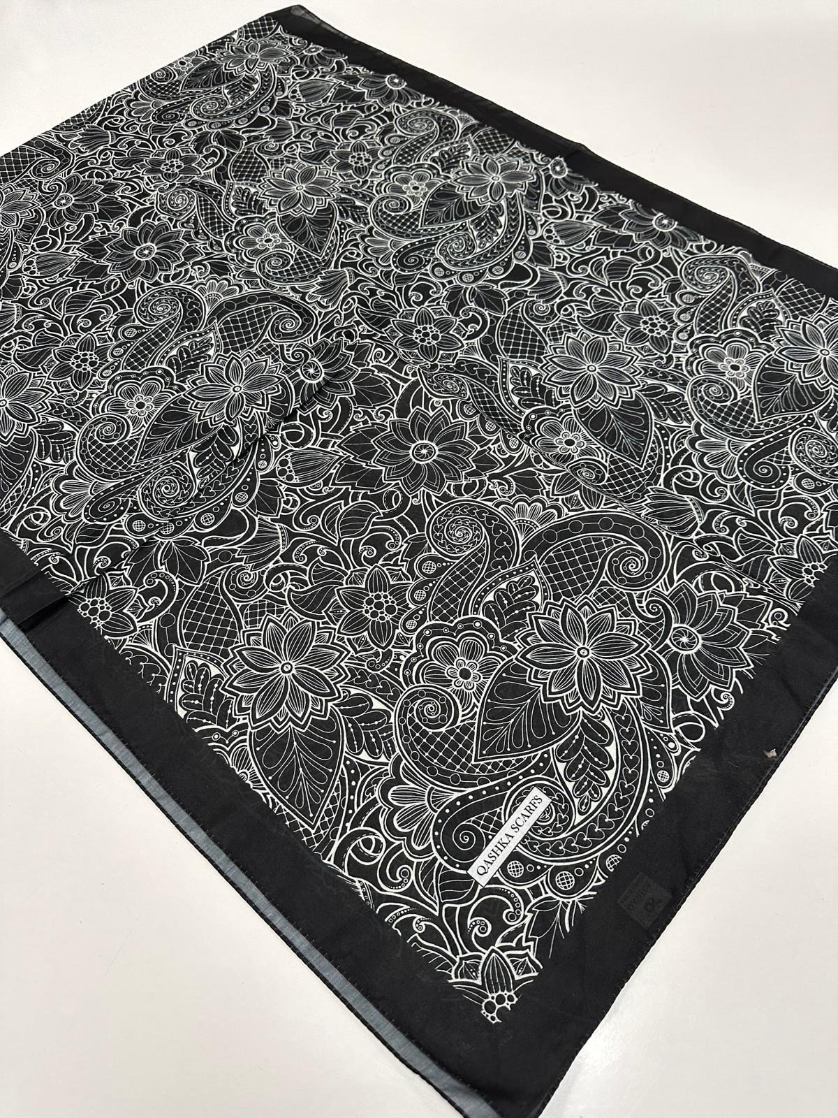 QASHKA Soft Pamuklu Şal Etro Desen LBD1101