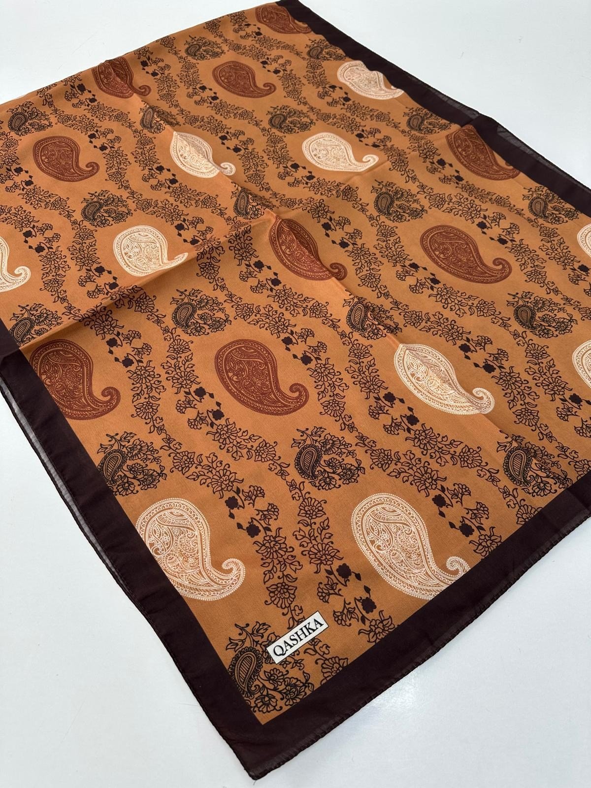 QASHKA Soft Pamuklu Şal Etro Desen LBD1408