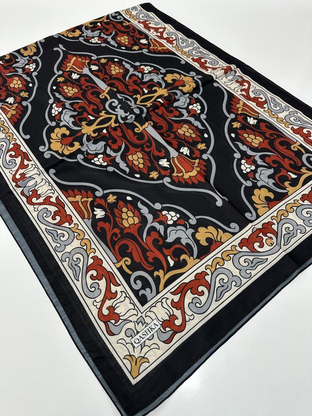 QASHKA Soft Pamuklu Şal Etro Desen LBD0714