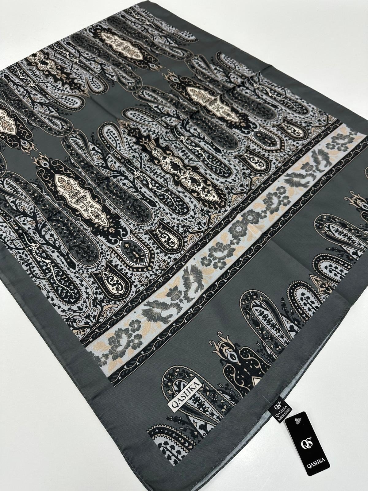 QASHKA Soft Pamuklu Şal Etro Desen LBD0605