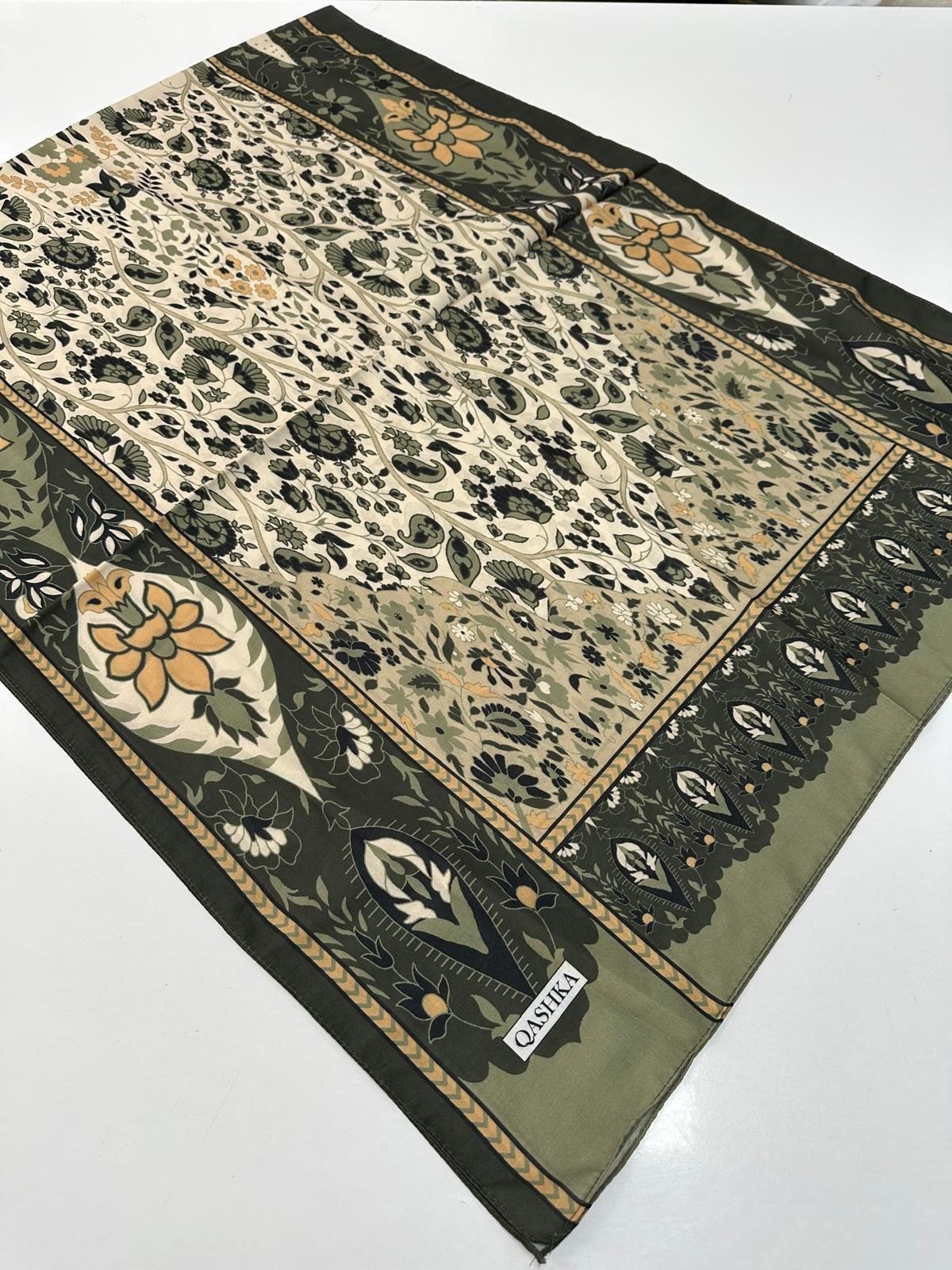 QASHKA Soft Pamuklu Şal Etro Desen LBD1505