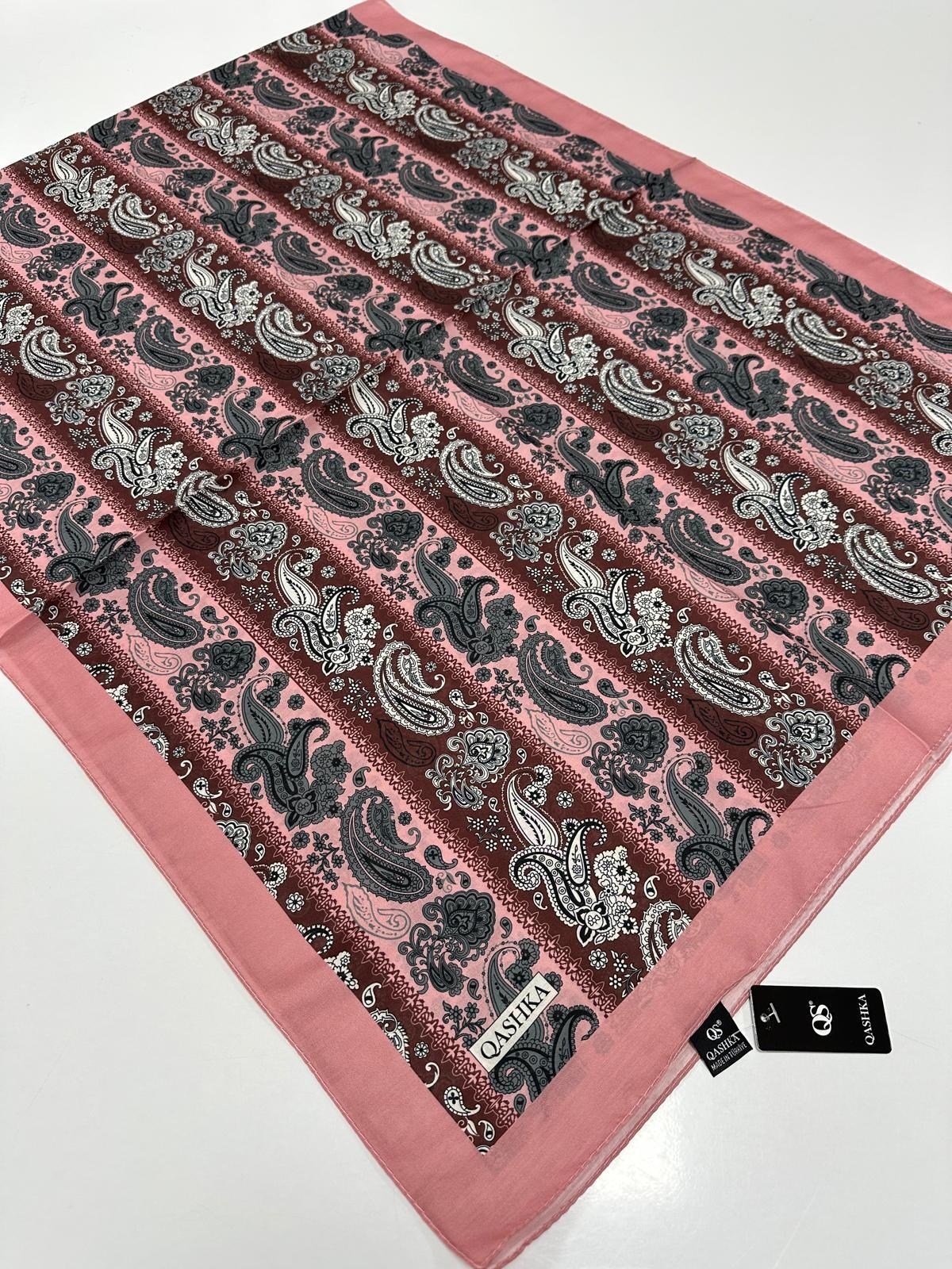QASHKA Soft Pamuklu Şal Etro Desen LBD0512