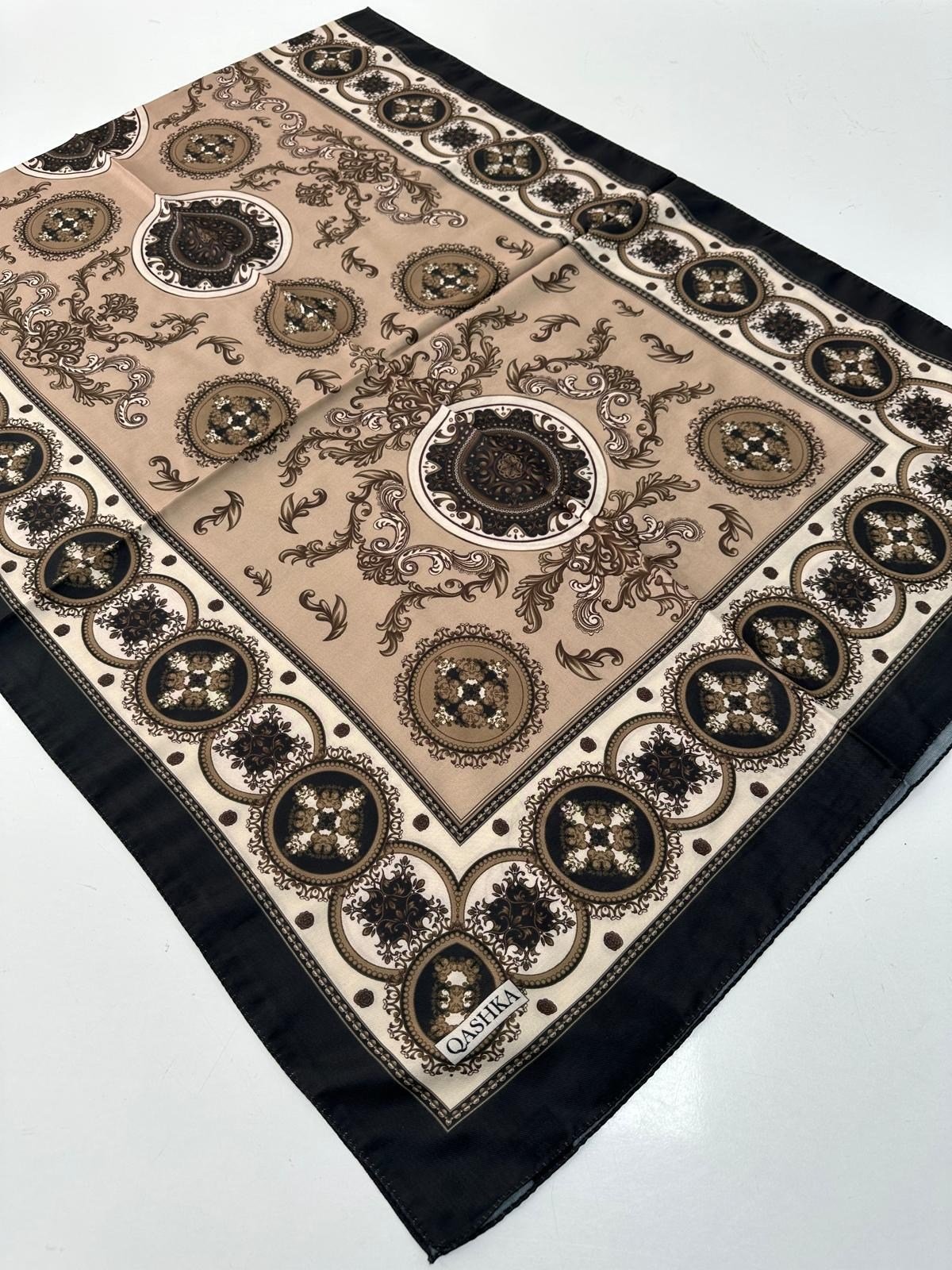 QASHKA Soft Pamuklu Şal Etro Desen LBD1309