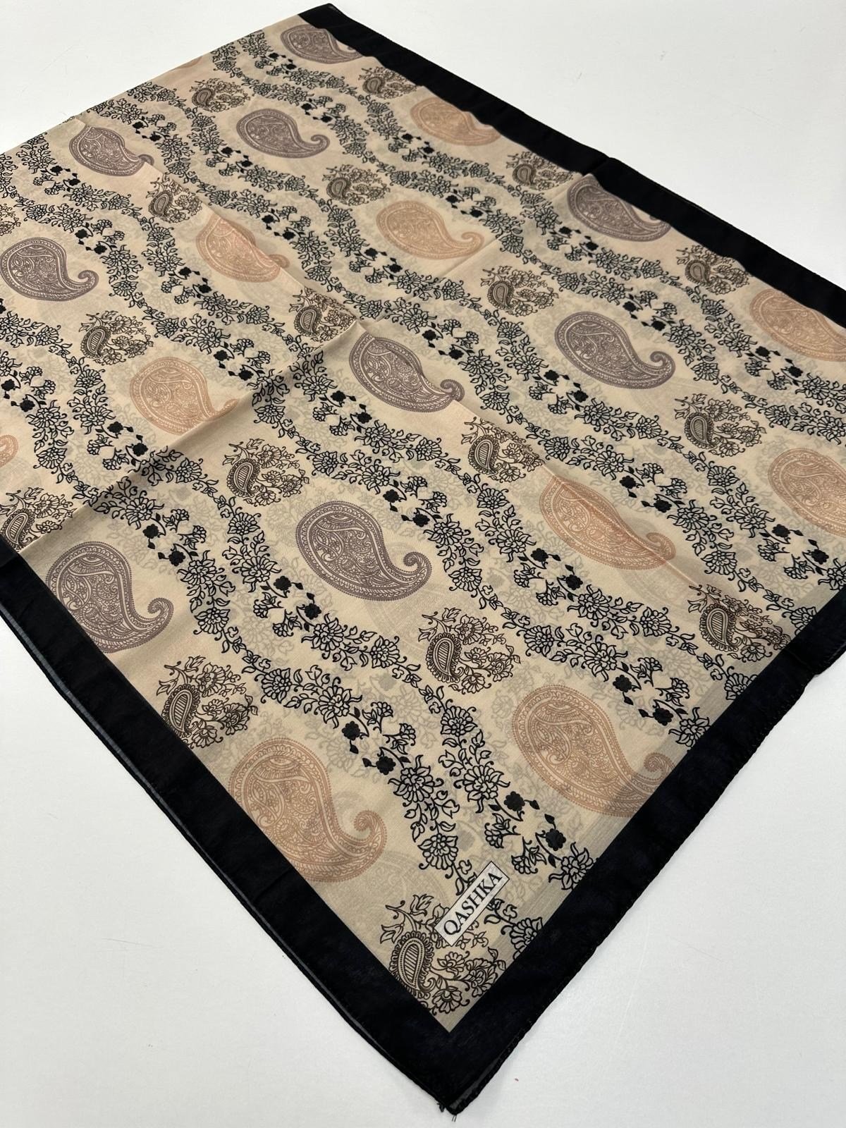 QASHKA Soft Pamuklu Şal Etro Desen LBD1401
