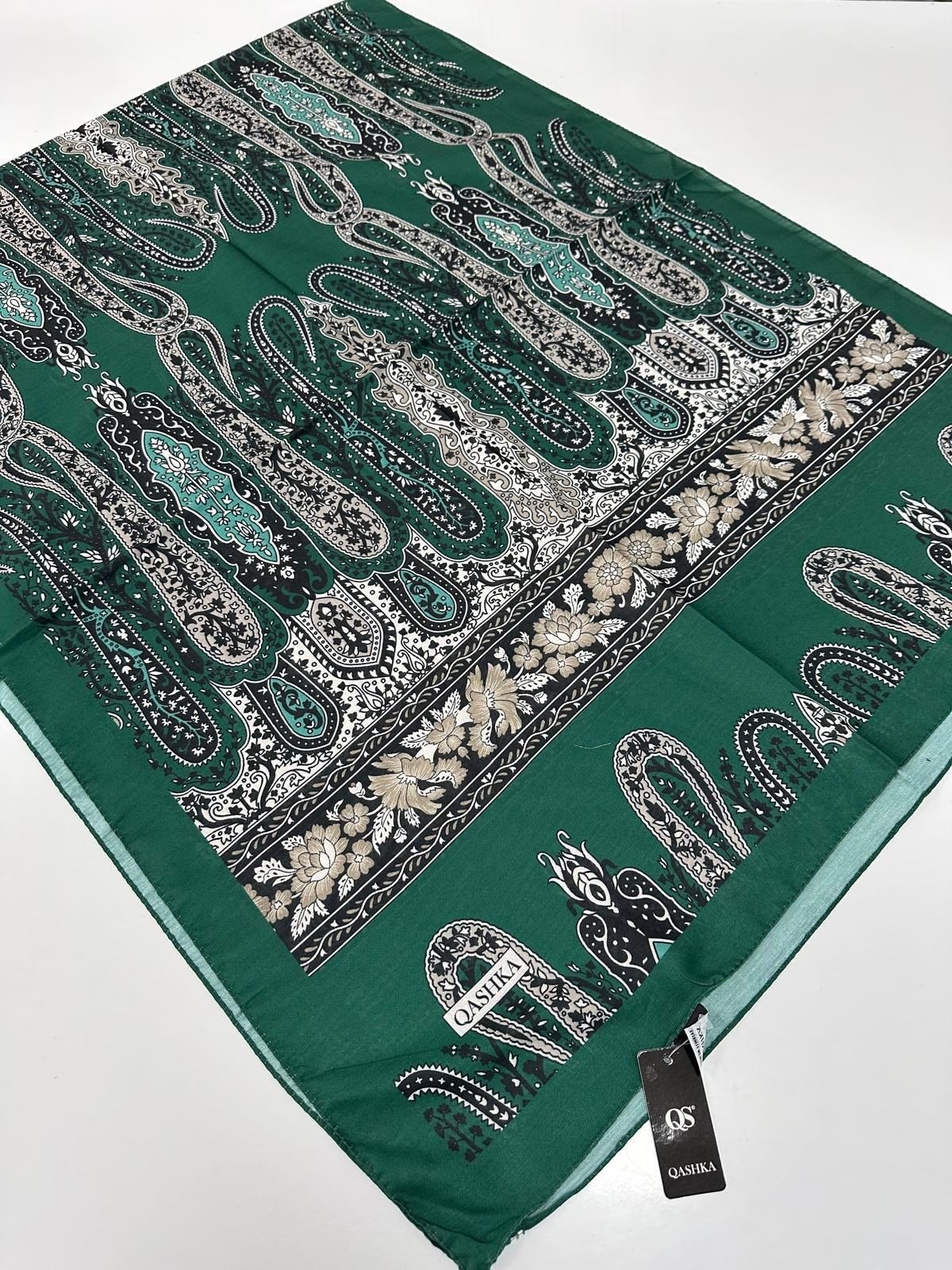 QASHKA Soft Pamuklu Şal Etro Desen LBD0619