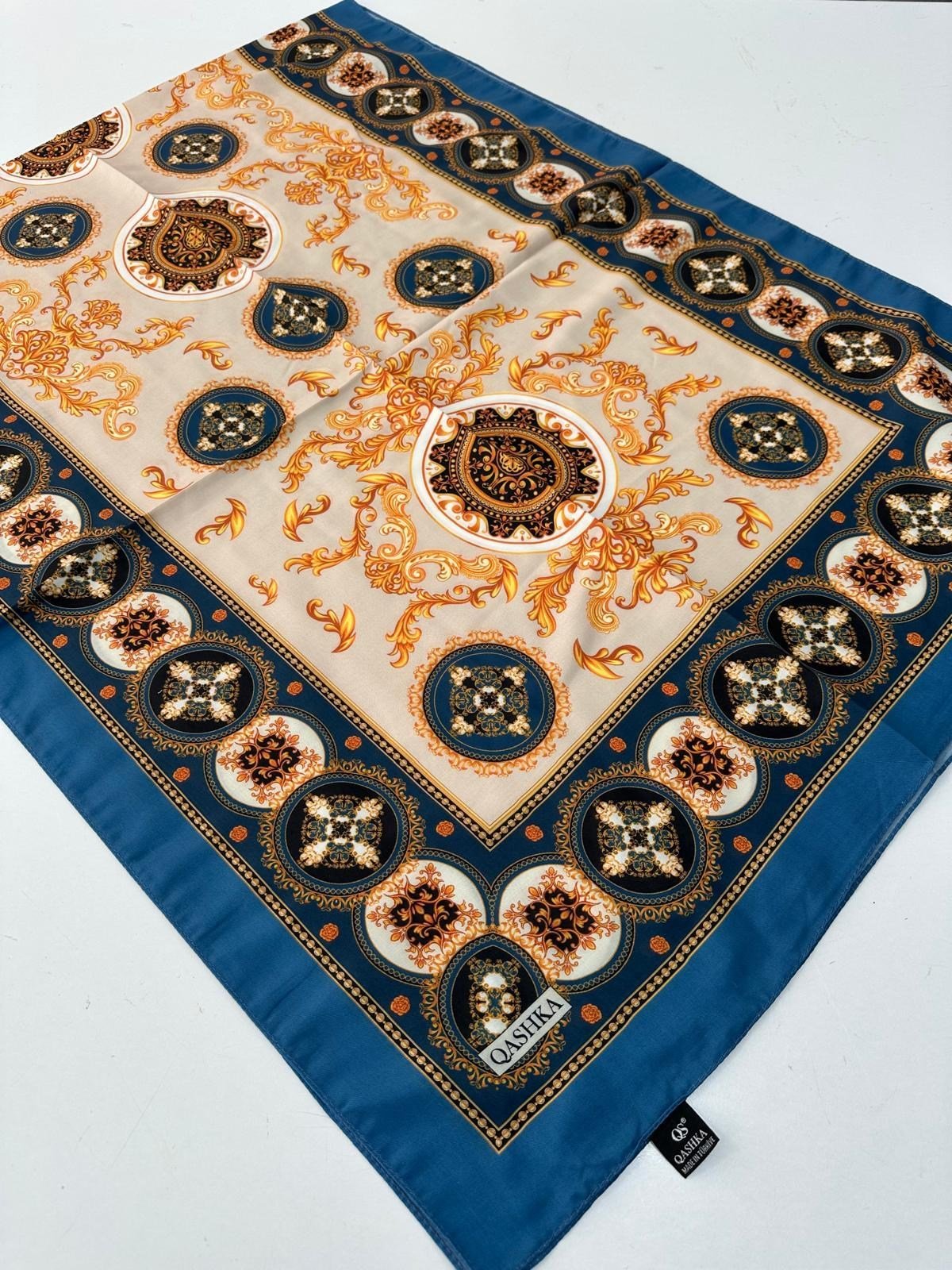 QASHKA Soft Pamuklu Şal Etro Desen LBD1315