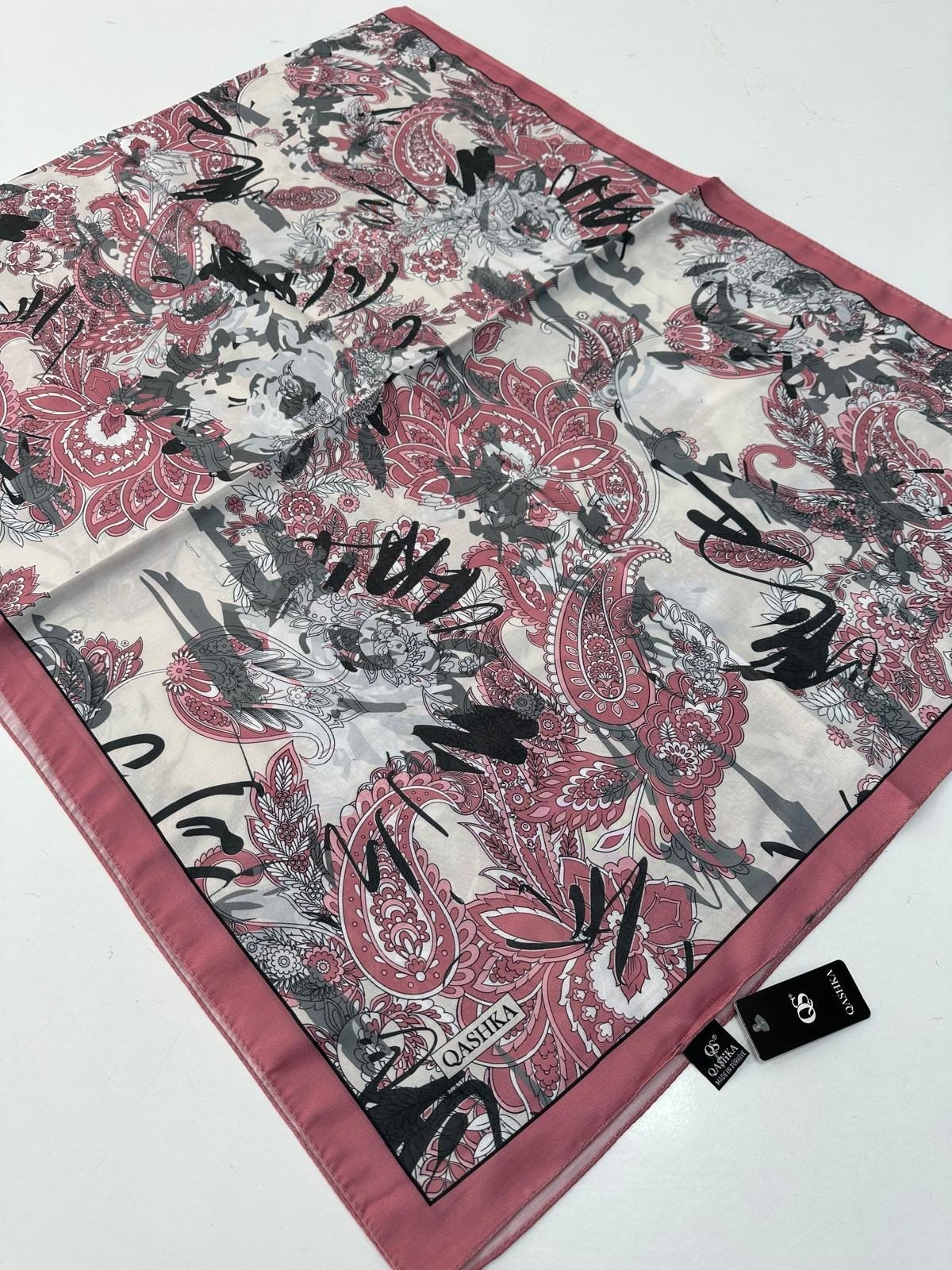 QASHKA Soft Pamuklu Şal Etro Desen LBD1211