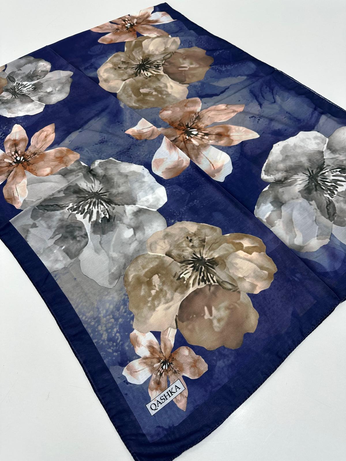 QASHKA Soft Pamuklu Şal Etro Desen LBD1604