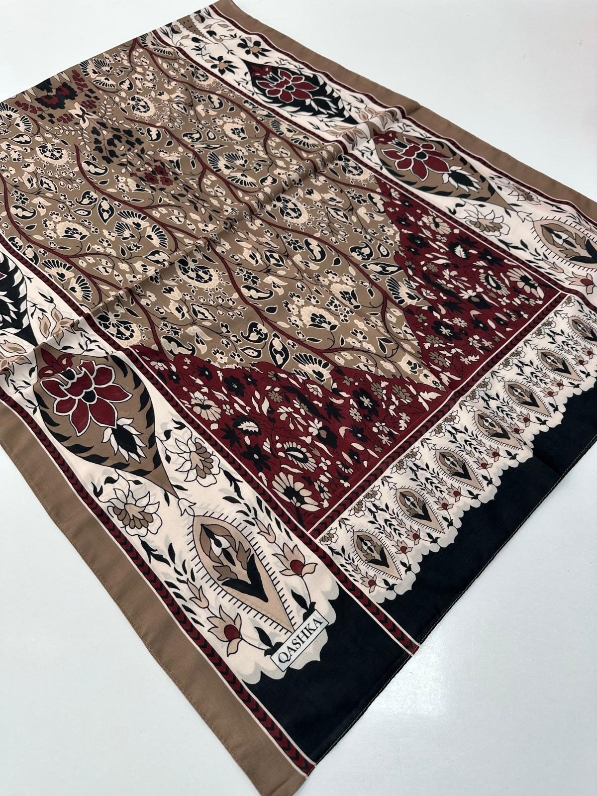 QASHKA Soft Pamuklu Şal Etro Desen LBD1526