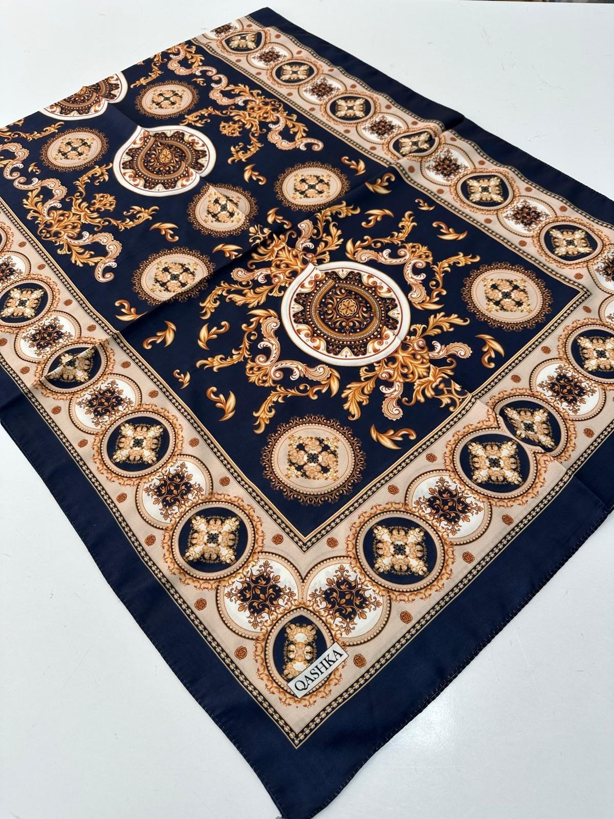 QASHKA Soft Pamuklu Şal Etro Desen LBD1322