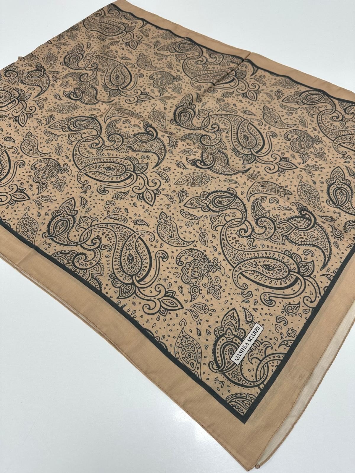 QASHKA Soft Pamuklu Şal Etro Desen LBD1023