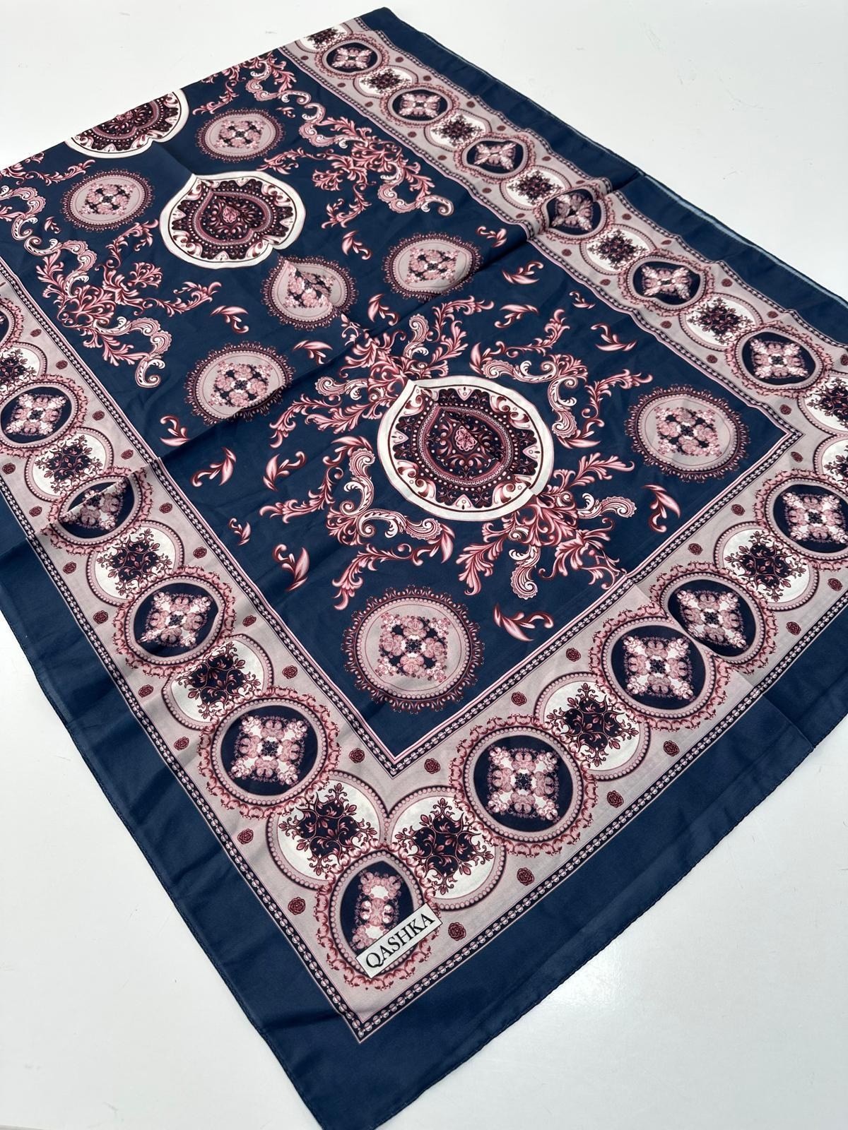 QASHKA Soft Pamuklu Şal Etro Desen LBD1305