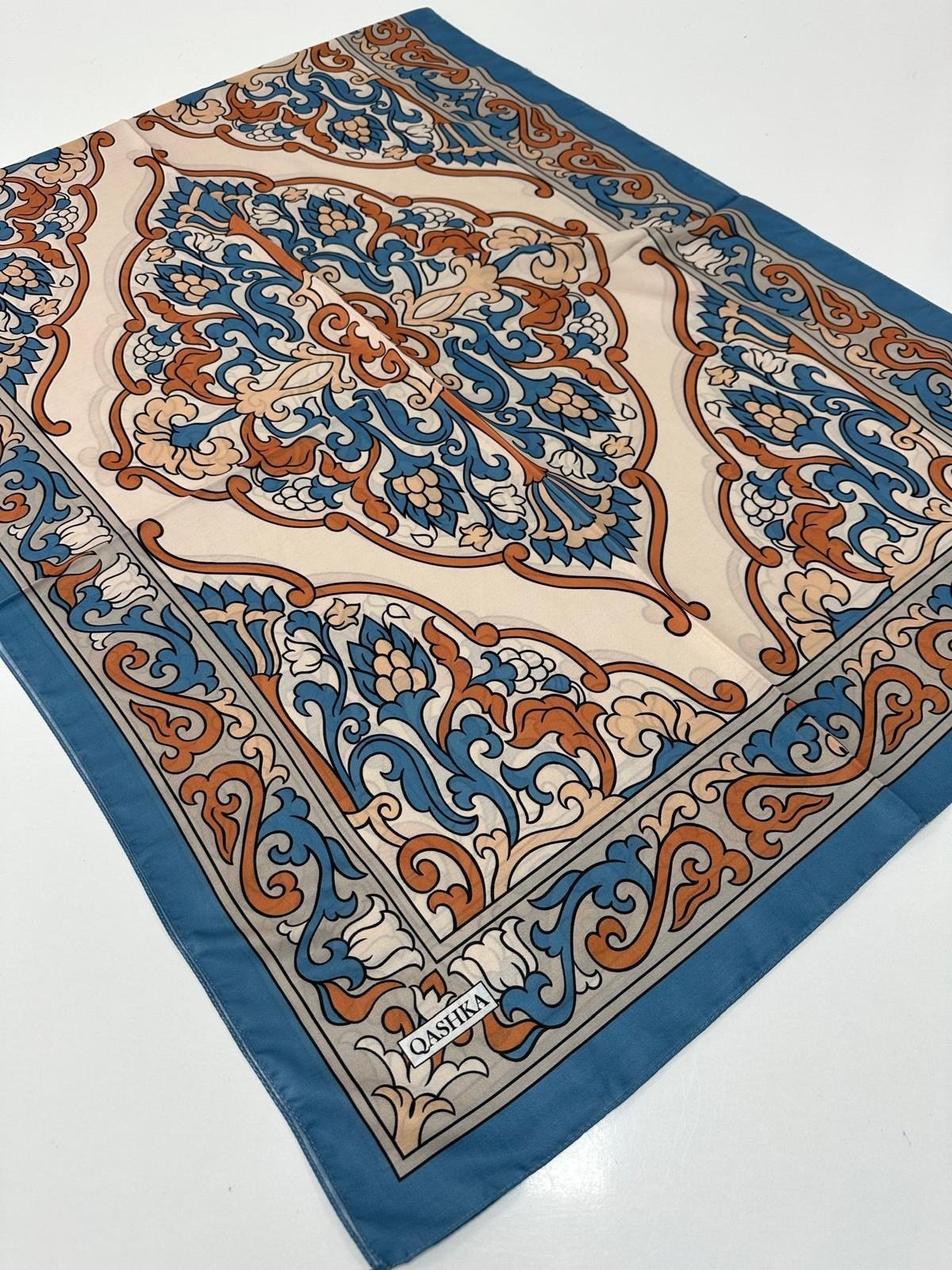 QASHKA Soft Pamuklu Şal Etro Desen LBD0713