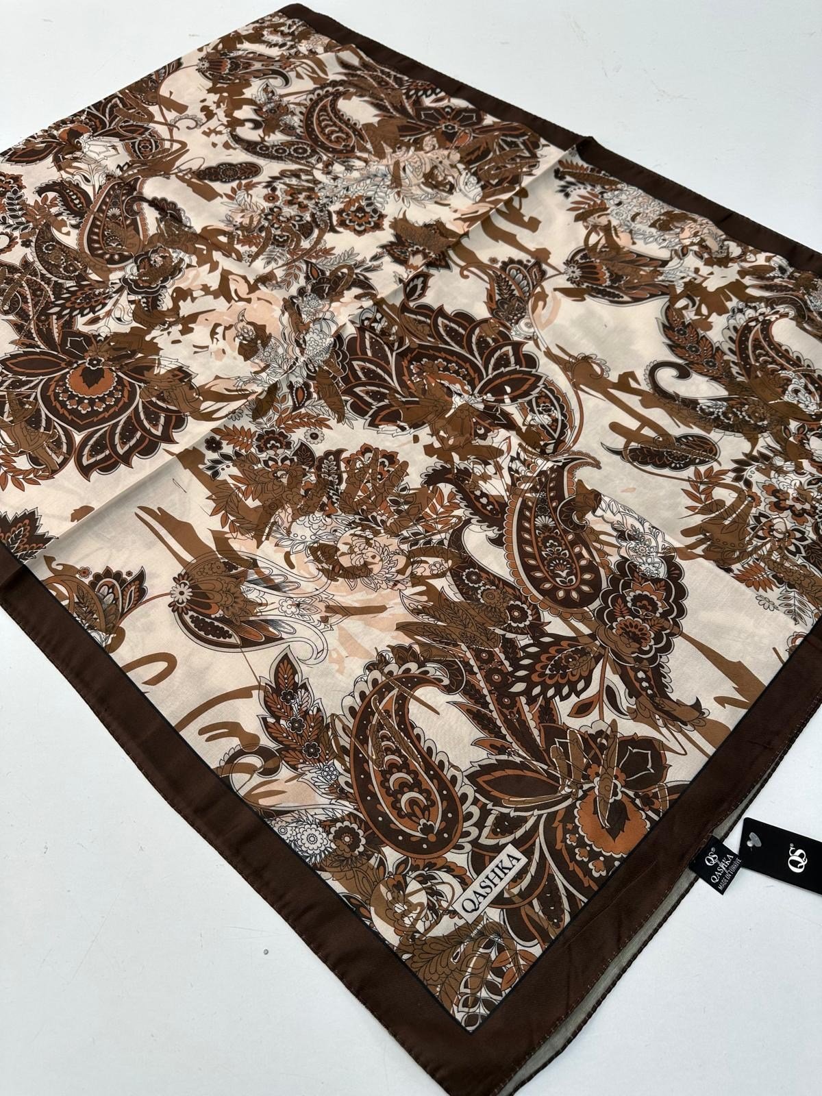 QASHKA Soft Pamuklu Şal Etro Desen LBD1204
