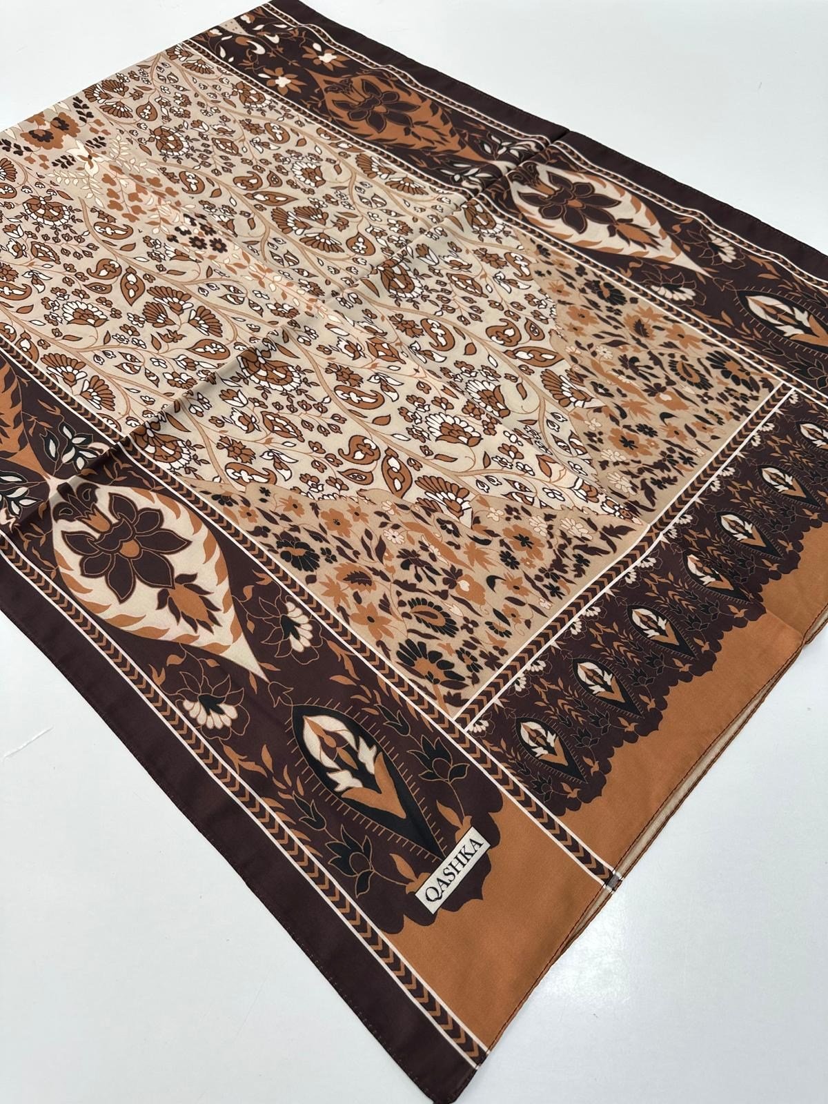 QASHKA Soft Pamuklu Şal Etro Desen LBD1518