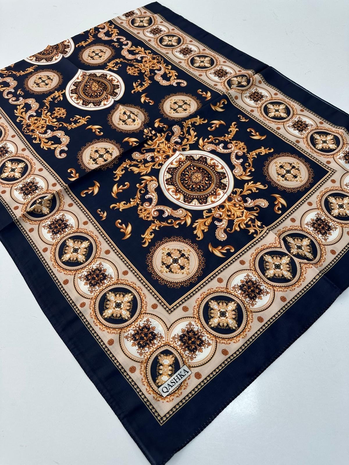 QASHKA Soft Pamuklu Şal Etro Desen LBD1307