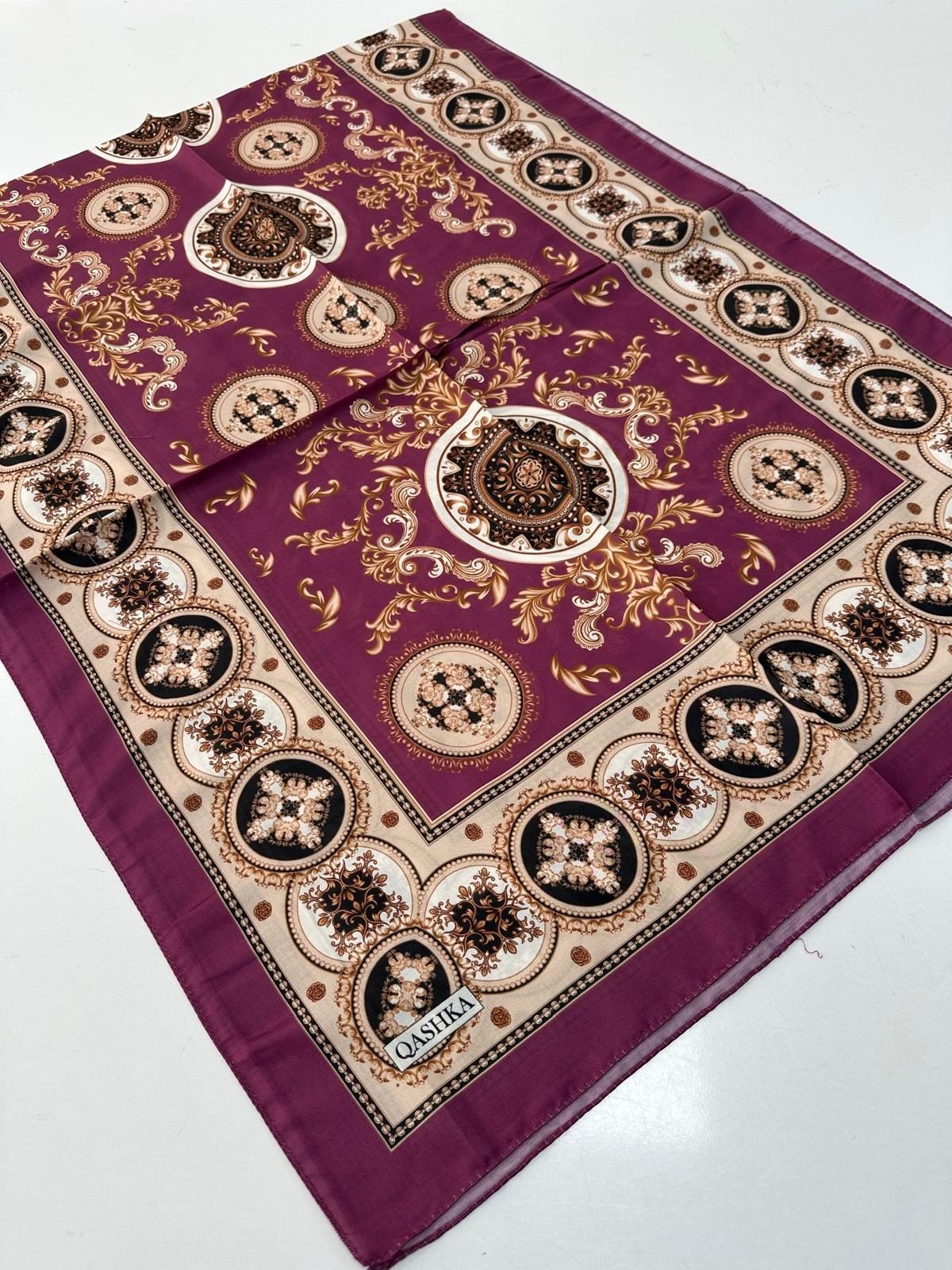QASHKA Soft Pamuklu Şal Etro Desen LBD1318
