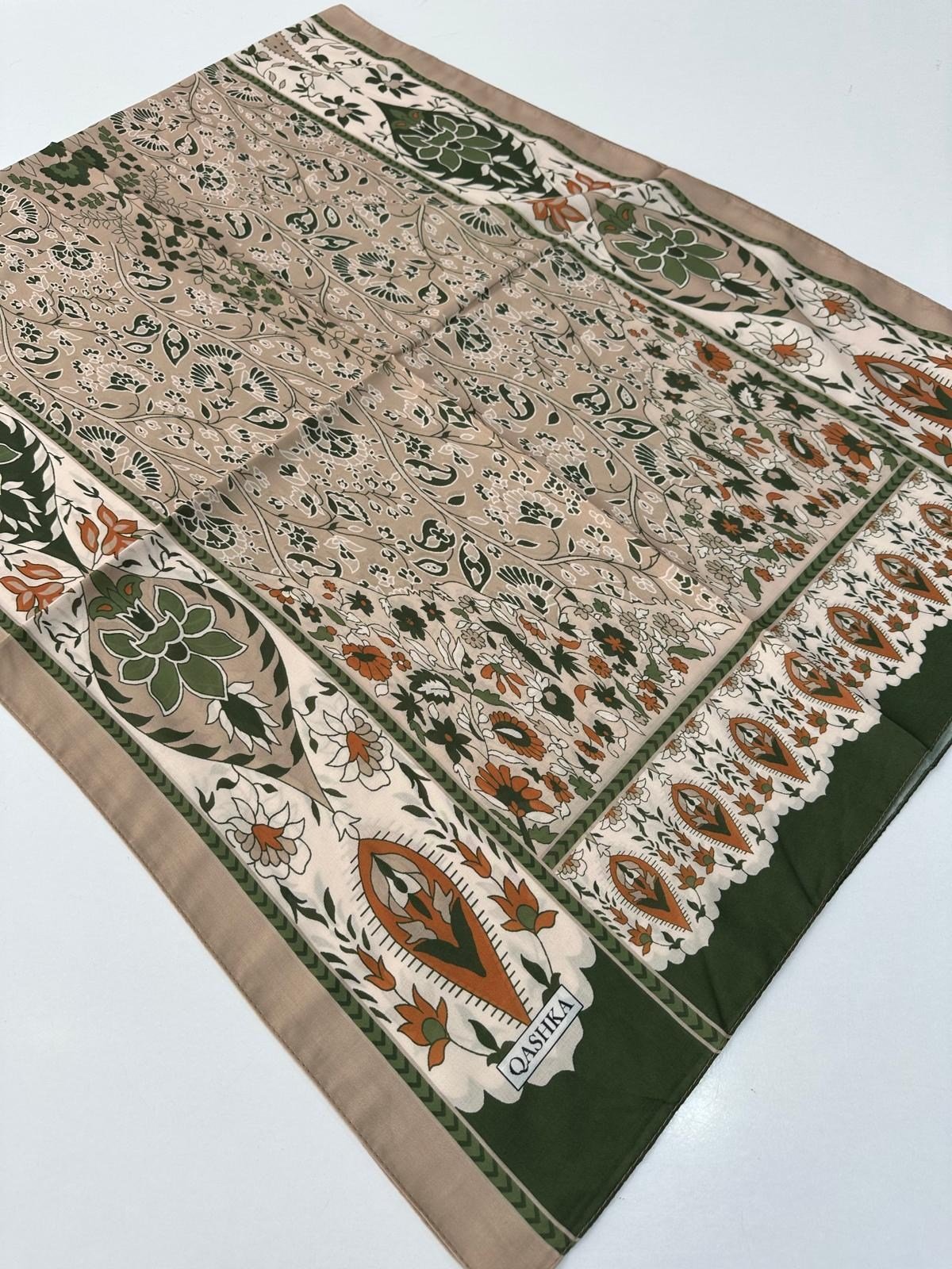 QASHKA Soft Pamuklu Şal Etro Desen LBD1514