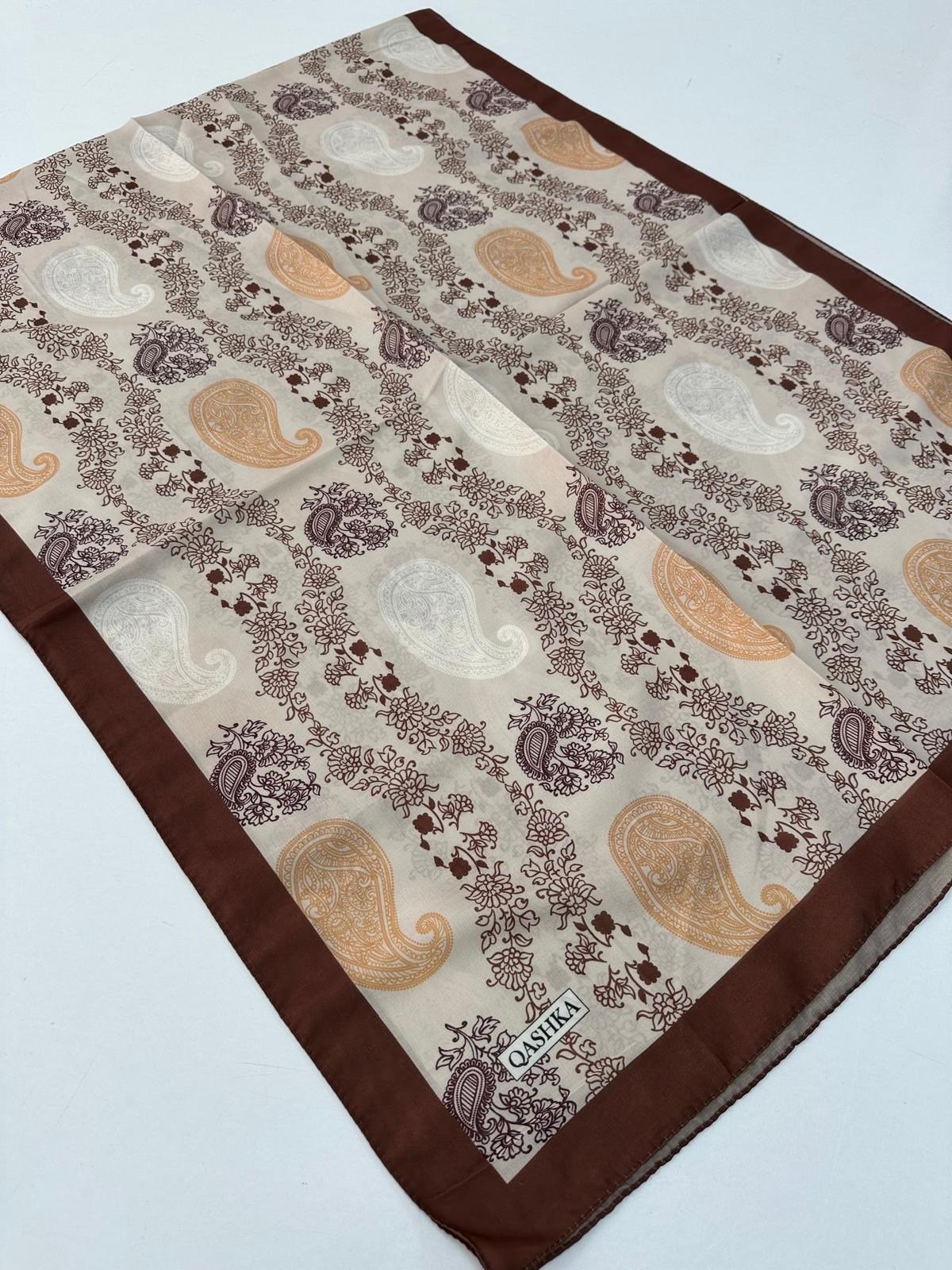QASHKA Soft Pamuklu Şal Etro Desen LBD1405