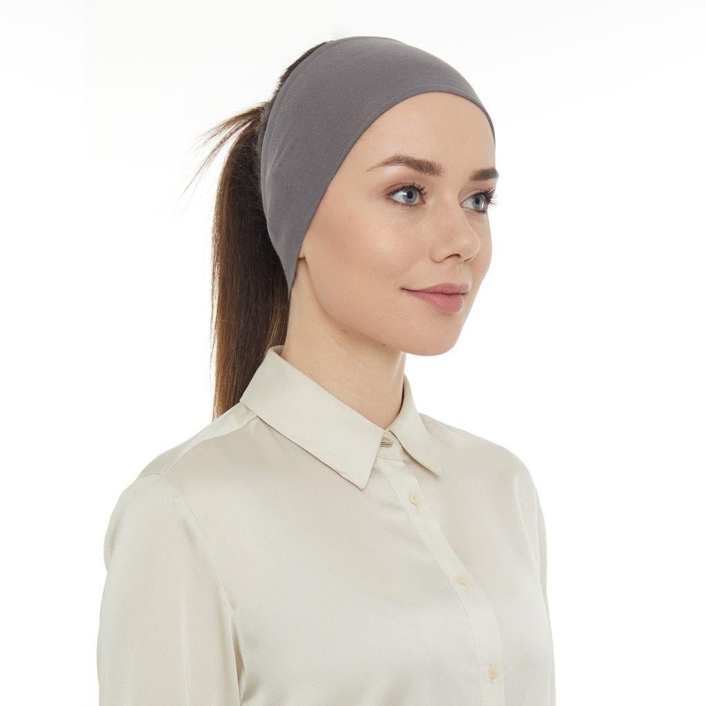 Silikonlu Bandana Koyu Gri  BXA0111