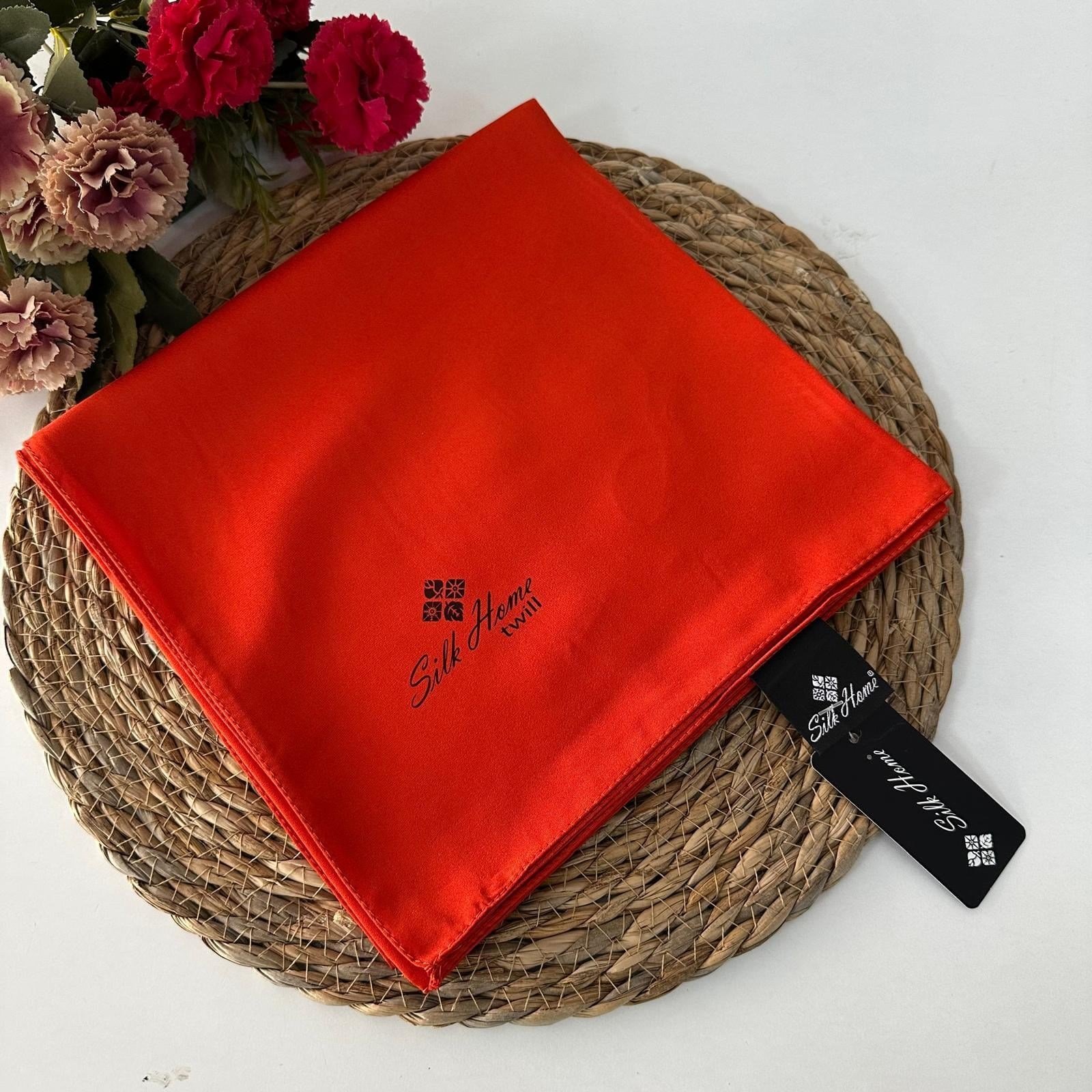 Silk Home Düz Renk Twill Eşarp Turuncu LTH0224