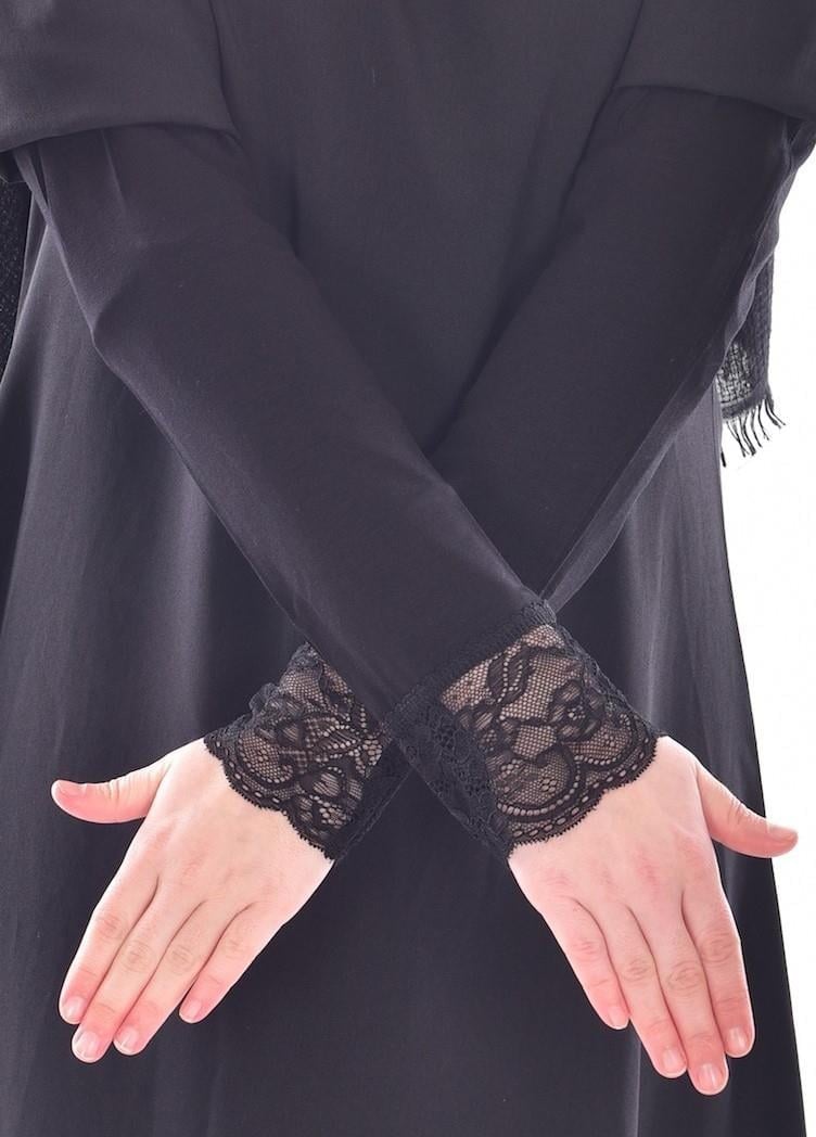 Siyah Dantelli Kolluk Standart Beden MKK01