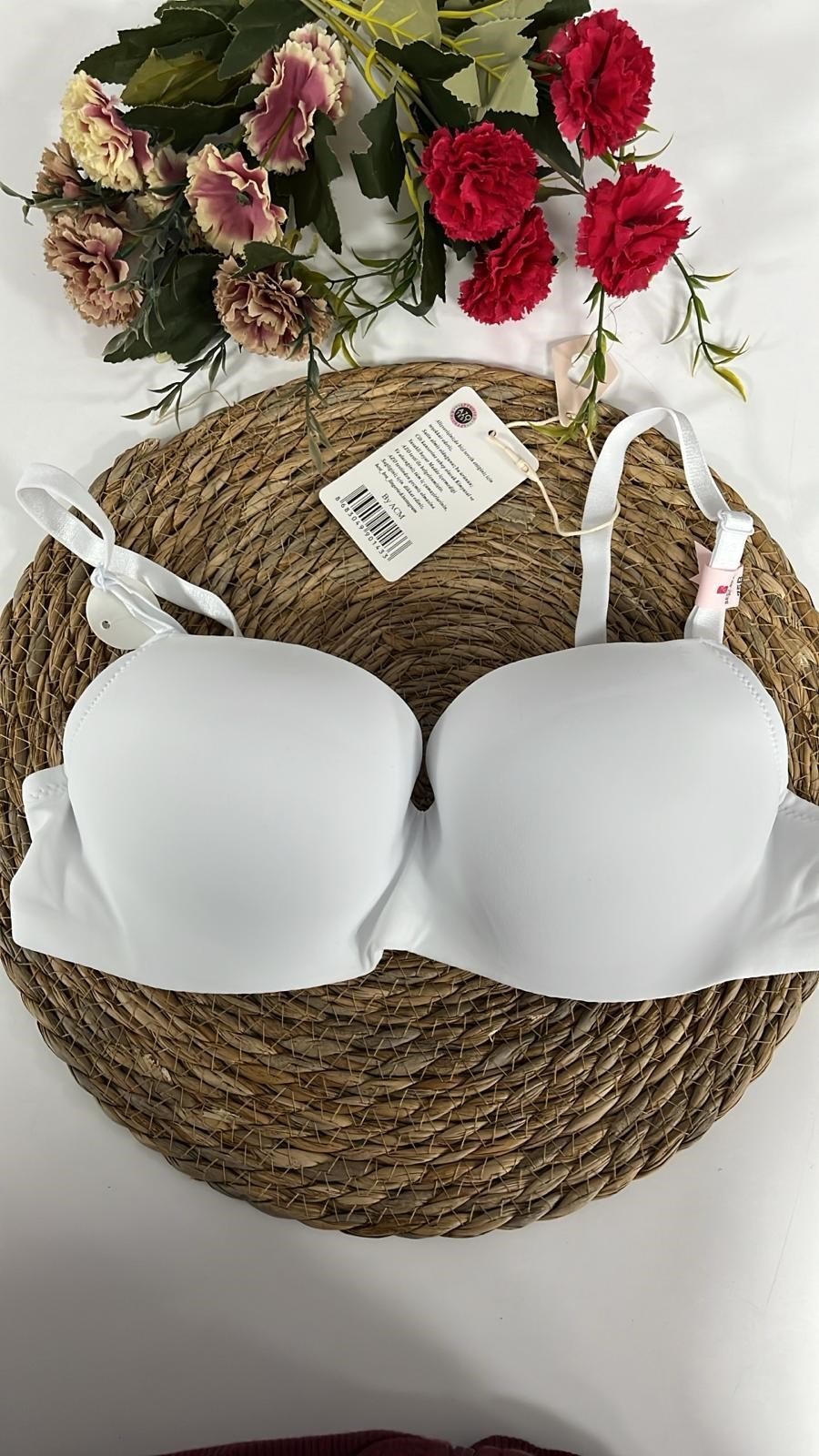 UMT Lazer Dolu Sütyen Beyaz STR L-14301