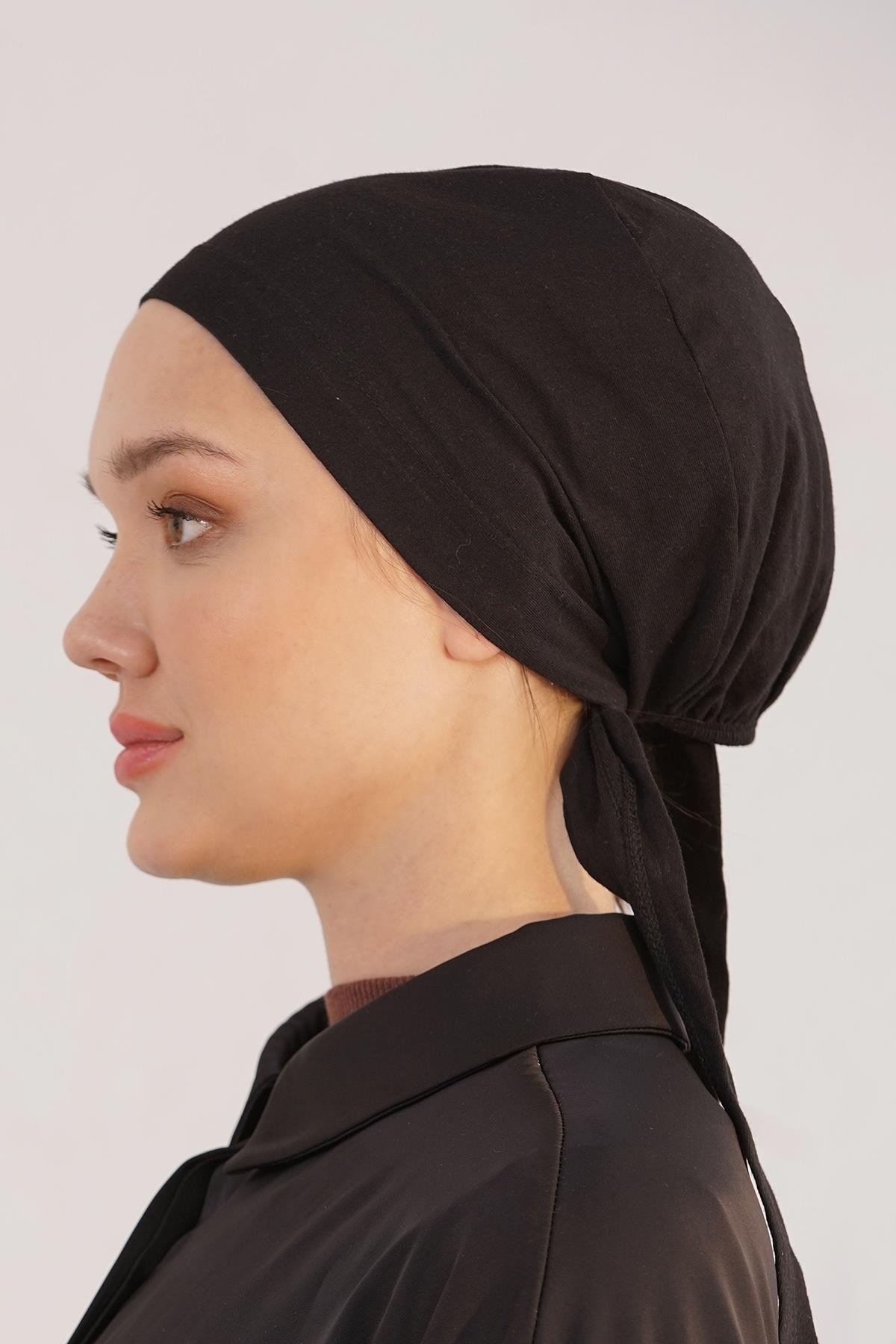 XL (Büyük Beden) Dikişli Düz Bone Siyah BN0901