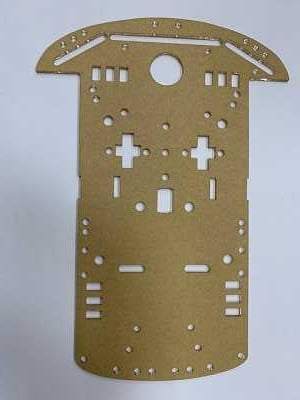2WD Robot Araba Akrilik Şase, DC Motor Uyumlu, Altın Renk, Makeryum