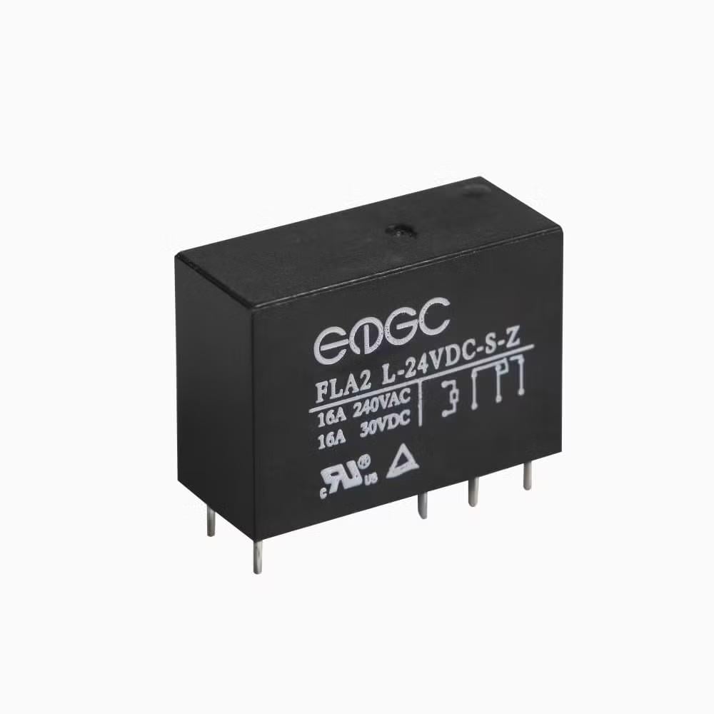 FLA2 L-S-Z-12V, 12V DC, Tek kutuplu, çift yönlü (SPDT), 16A 250V AC, Genel Amaçlı Röle, PCB Montaj, Flourishing