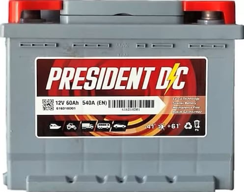 PRESIDENT AKÜ 12 VOLT 60 AH
