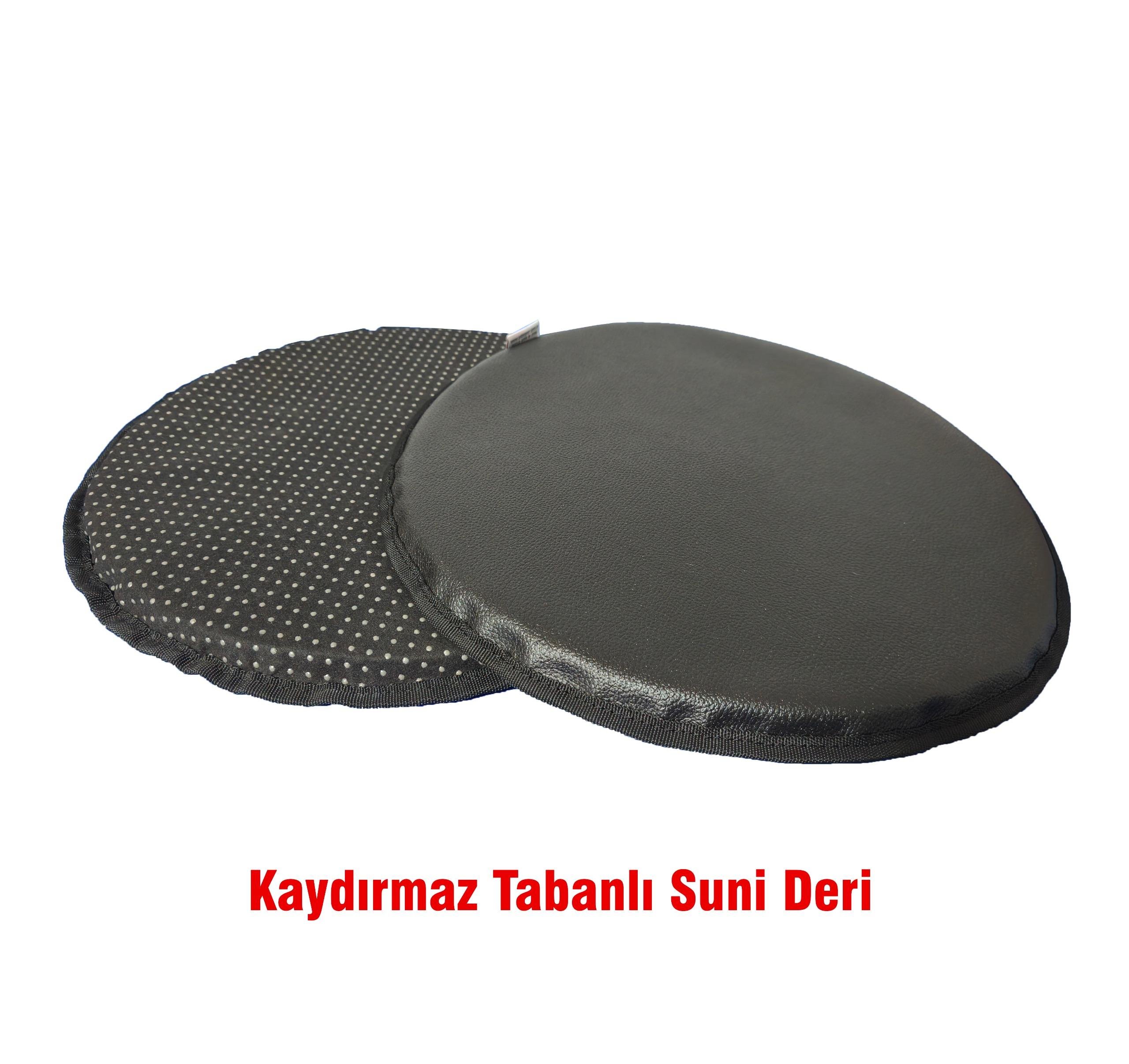 Kaydırmaz Tabanlı Yuvarlak Sandalye Minderi 38x38x2 cm