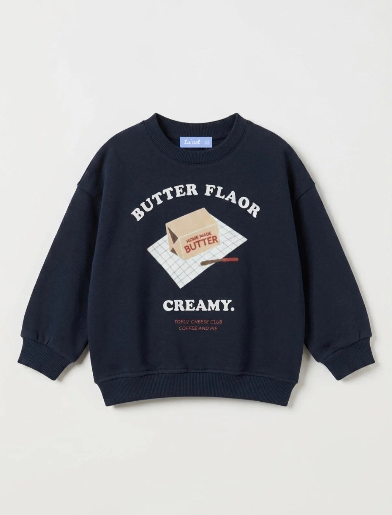 Butter Baskılı Lacivert Unisex Çocuk Sweatshirt