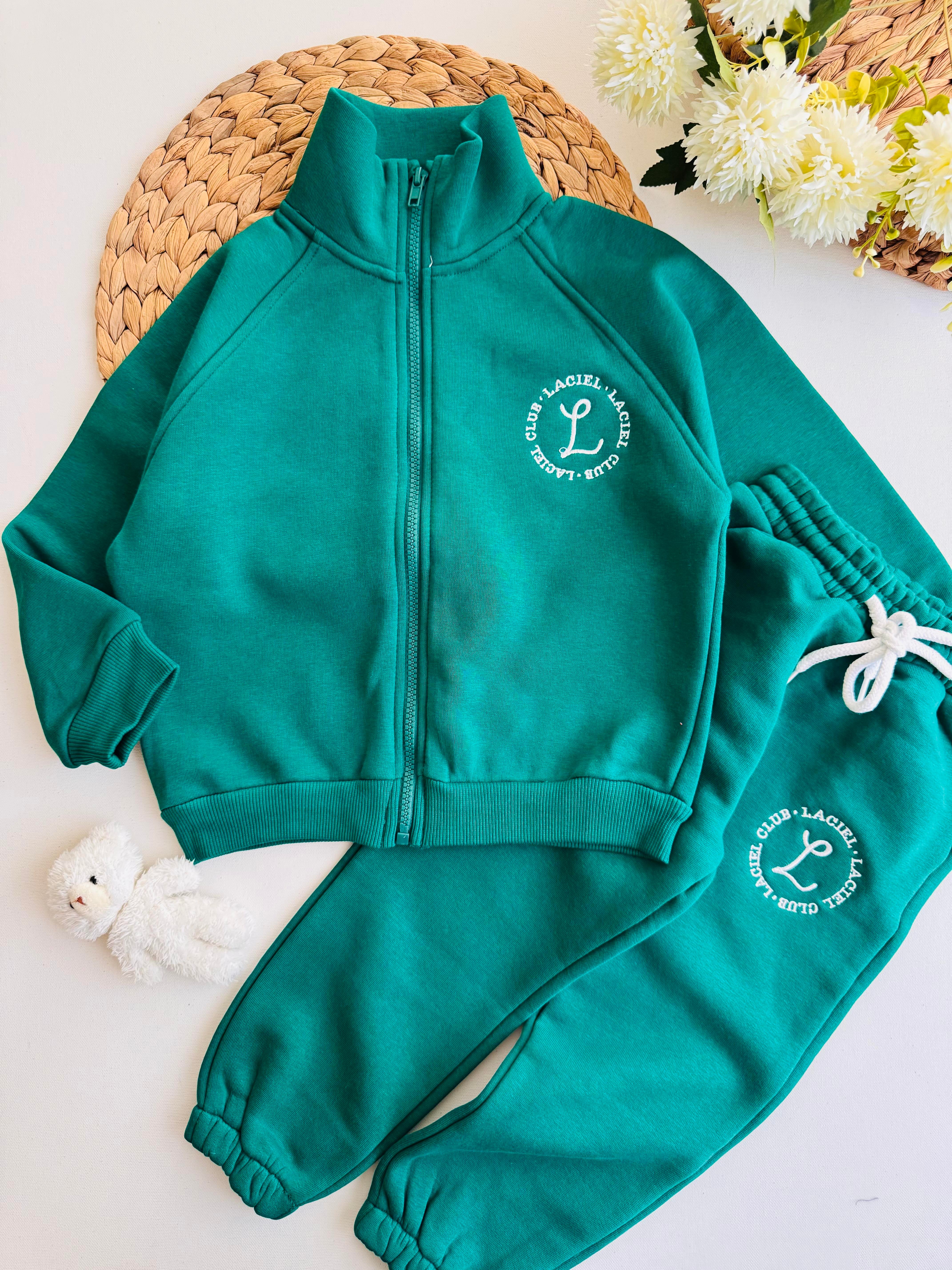 La'ciel Paris Fermuarlı Unisex Takım - Yeşil
