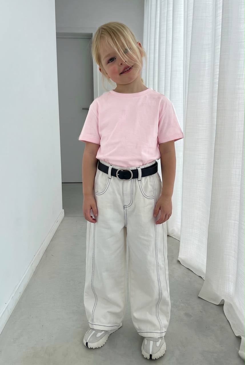 La'ciel Paris Wide Leg Pantolon Kemer Hediyeli - Kırık Beyaz