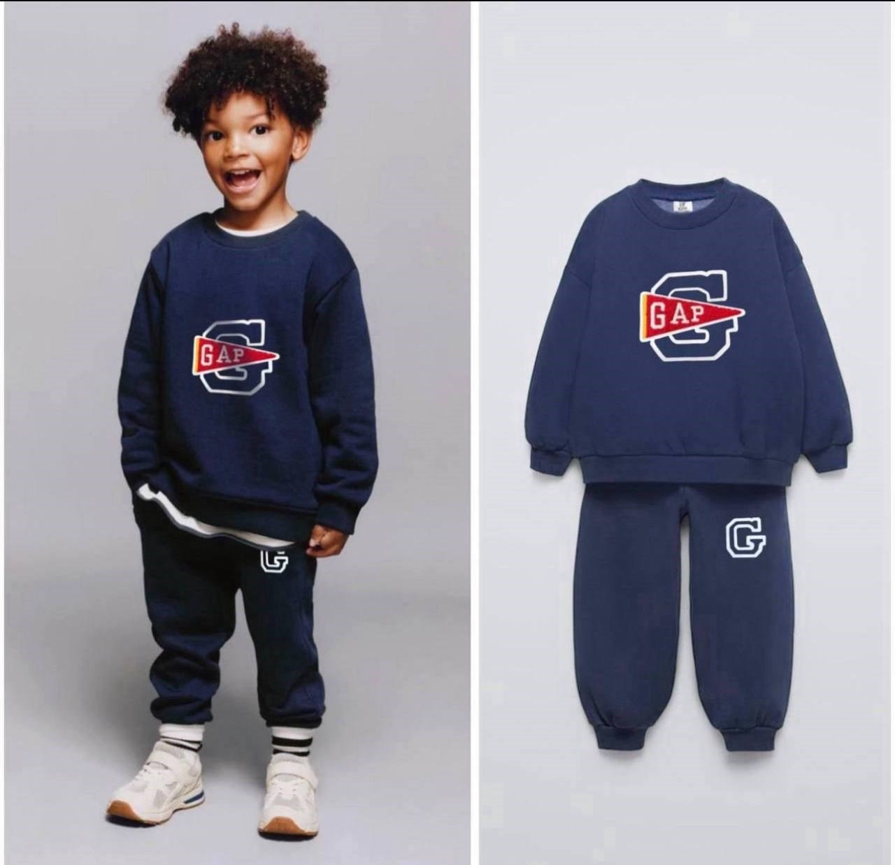 Logolu Unisex Üç İplik Takım - Lacivert
