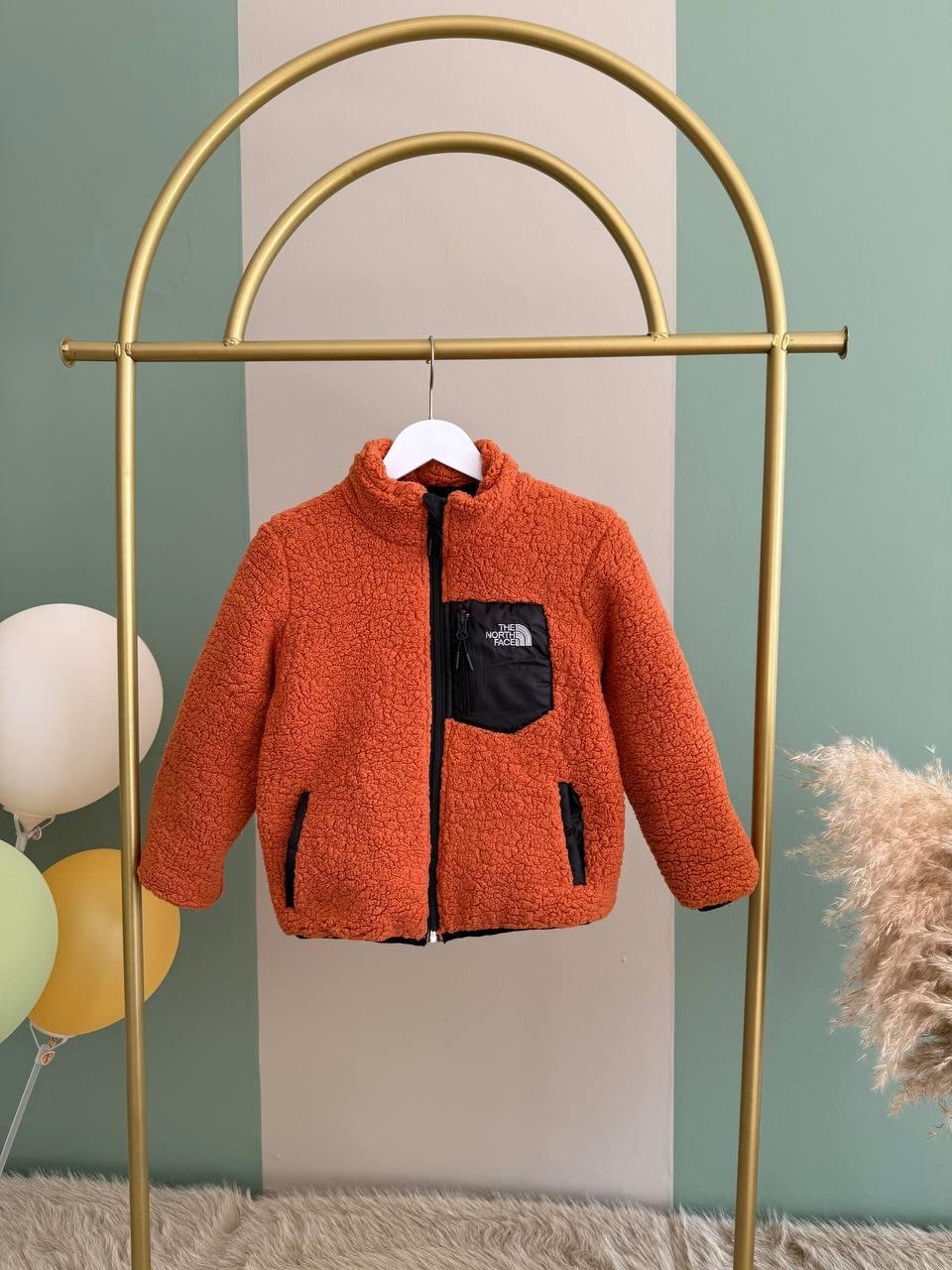 Pelüş Model Fermuarlı Ceket - Bej
