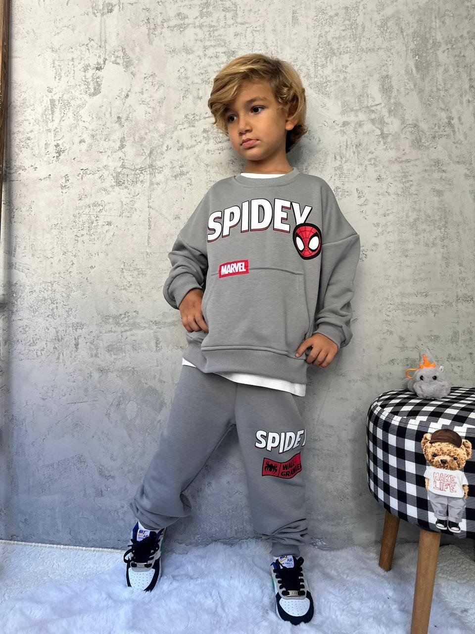 Spidey Örümcek Adam İkili Takım  - Gri